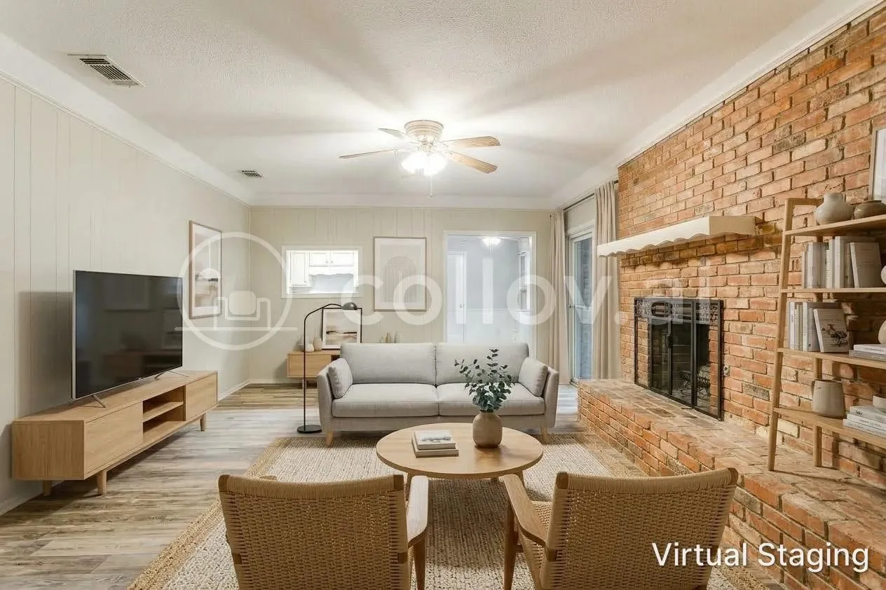 Staging example of family room setup