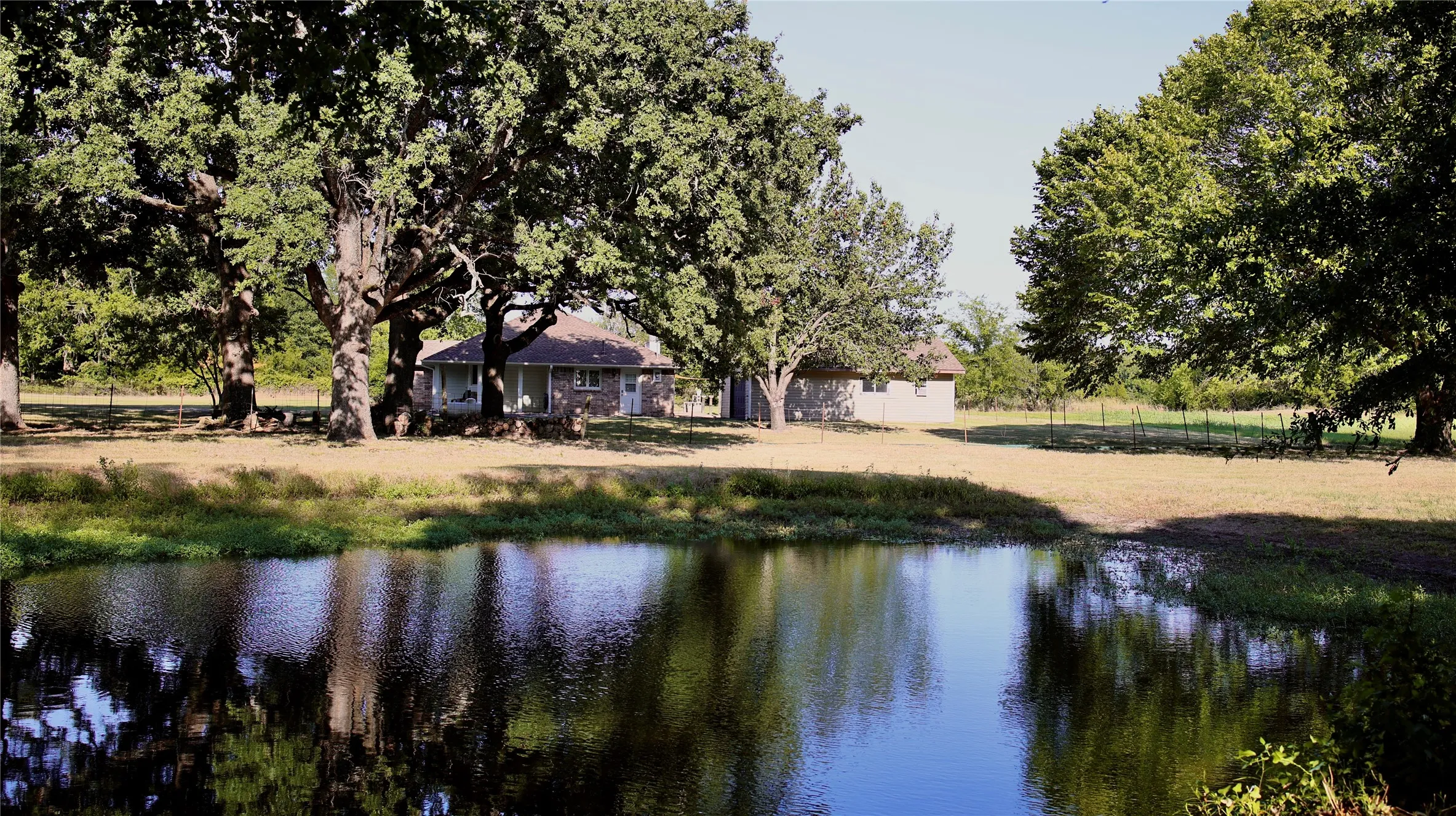 Reflective pond enhancing the natural landscape