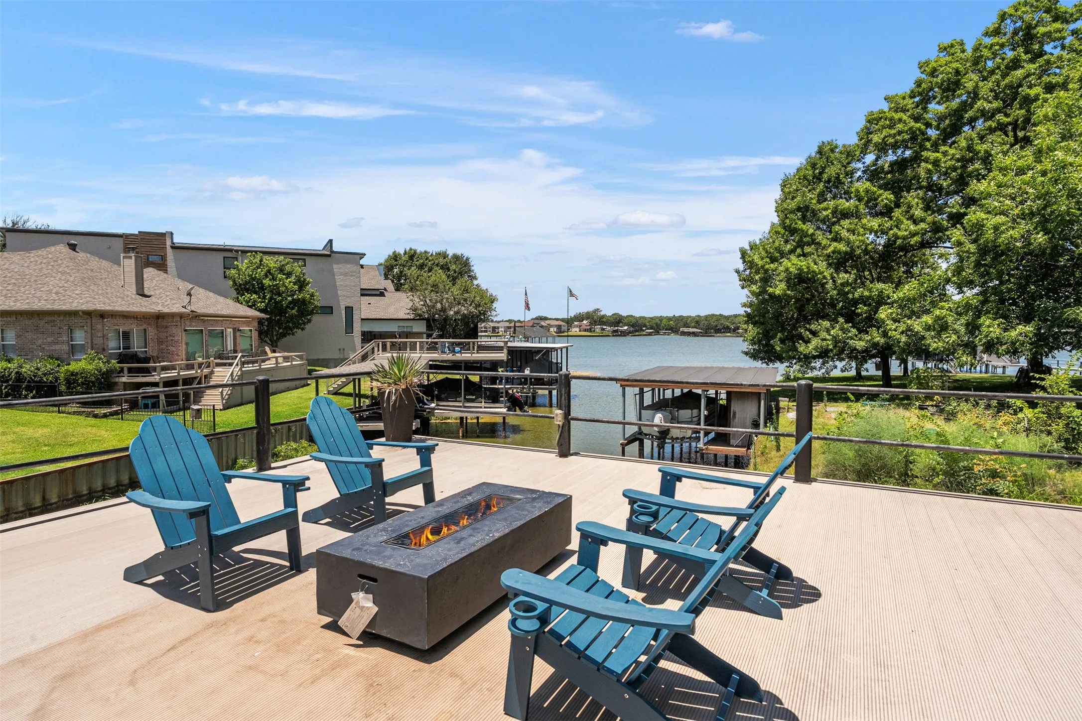 Walk-out boat dock with metal flooring built to last