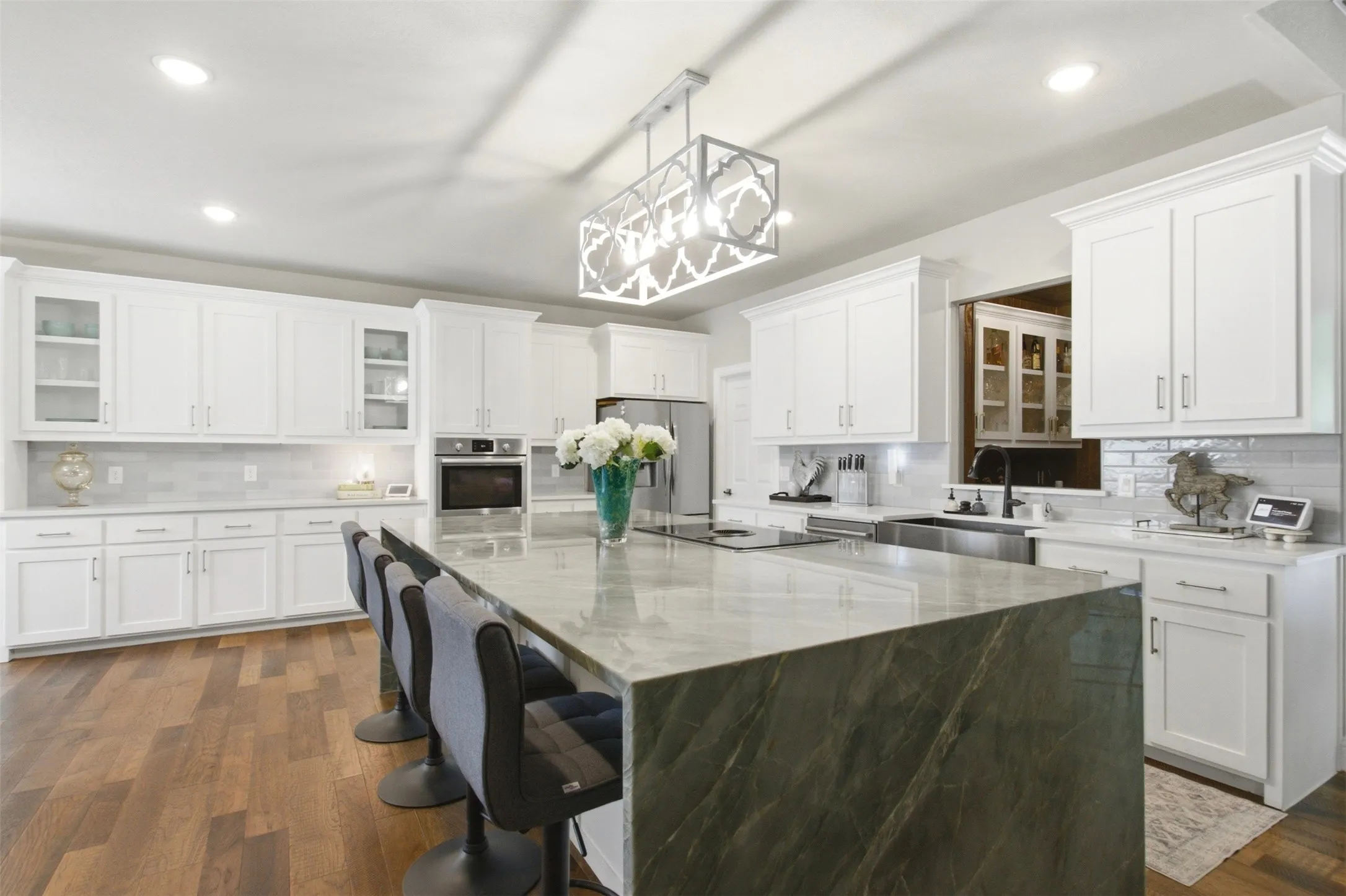 Kitchen Island with Upgraded Cabinets