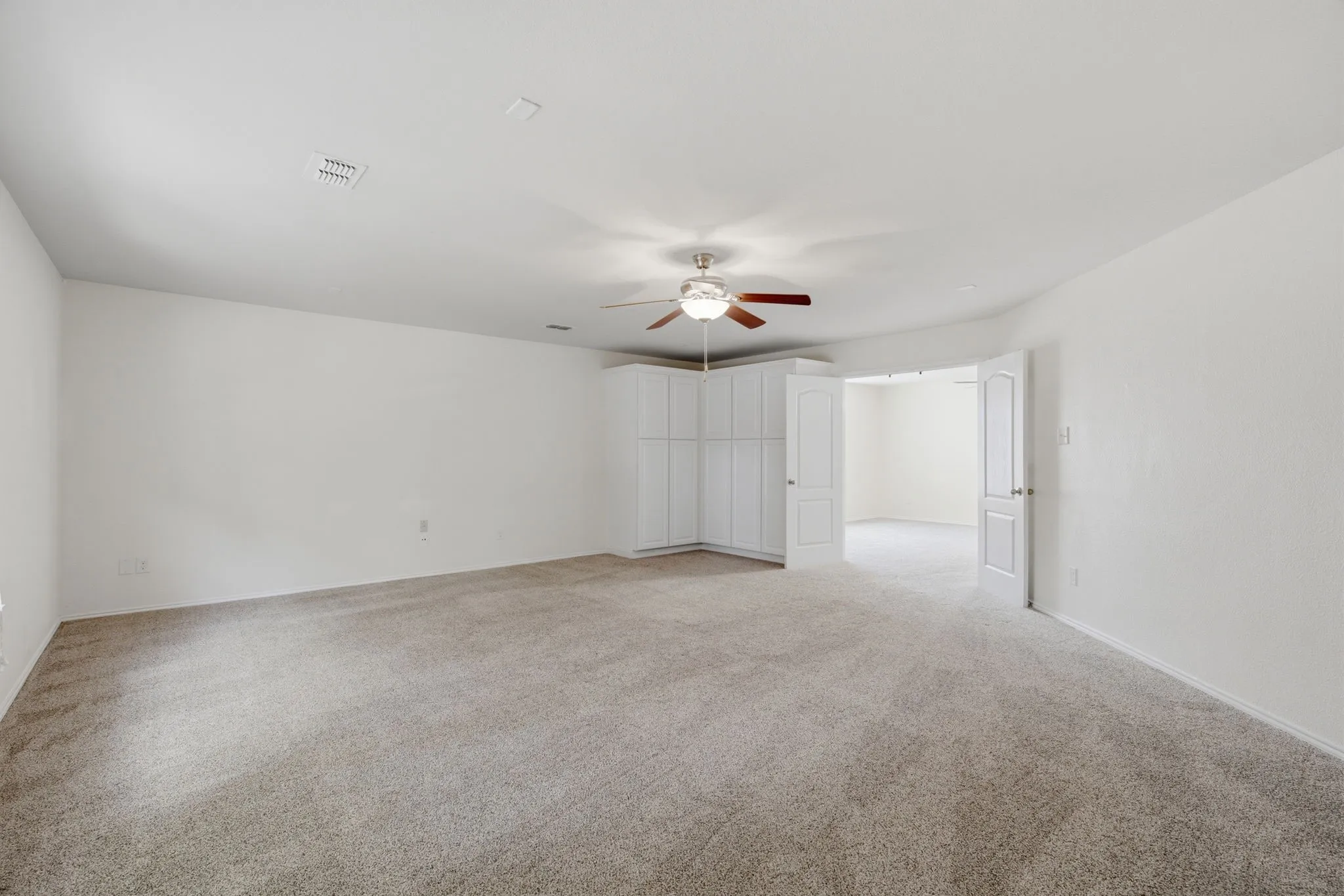 Flex Room with built in cabinets