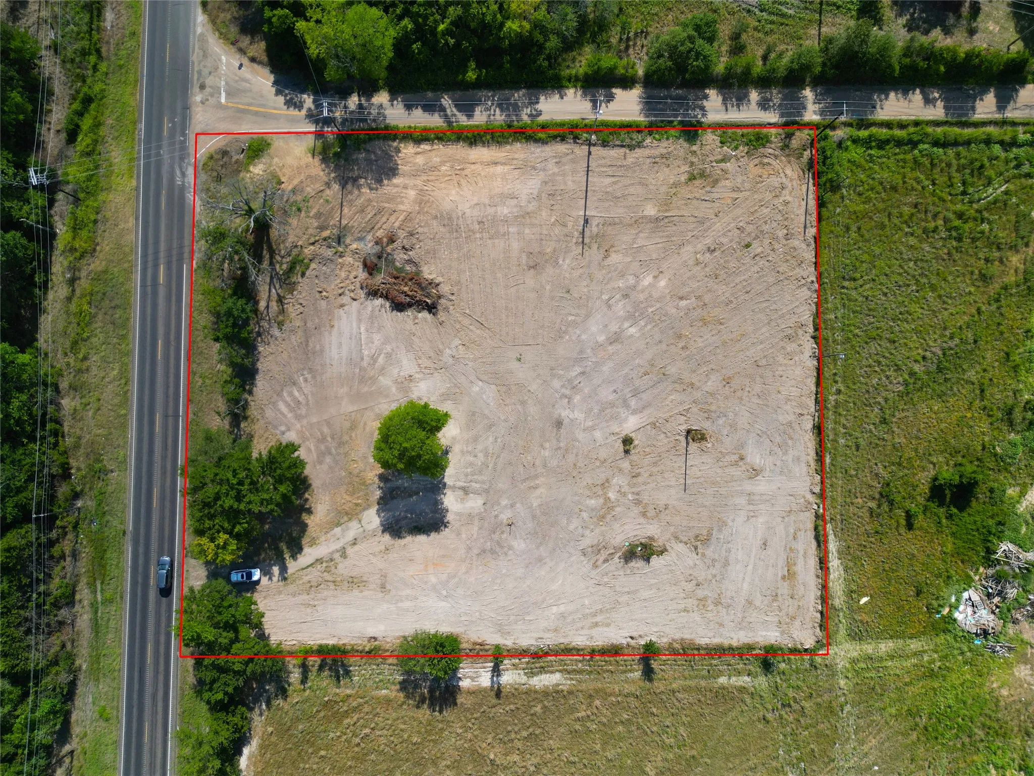 Expansive cleared lot with direct road frontage