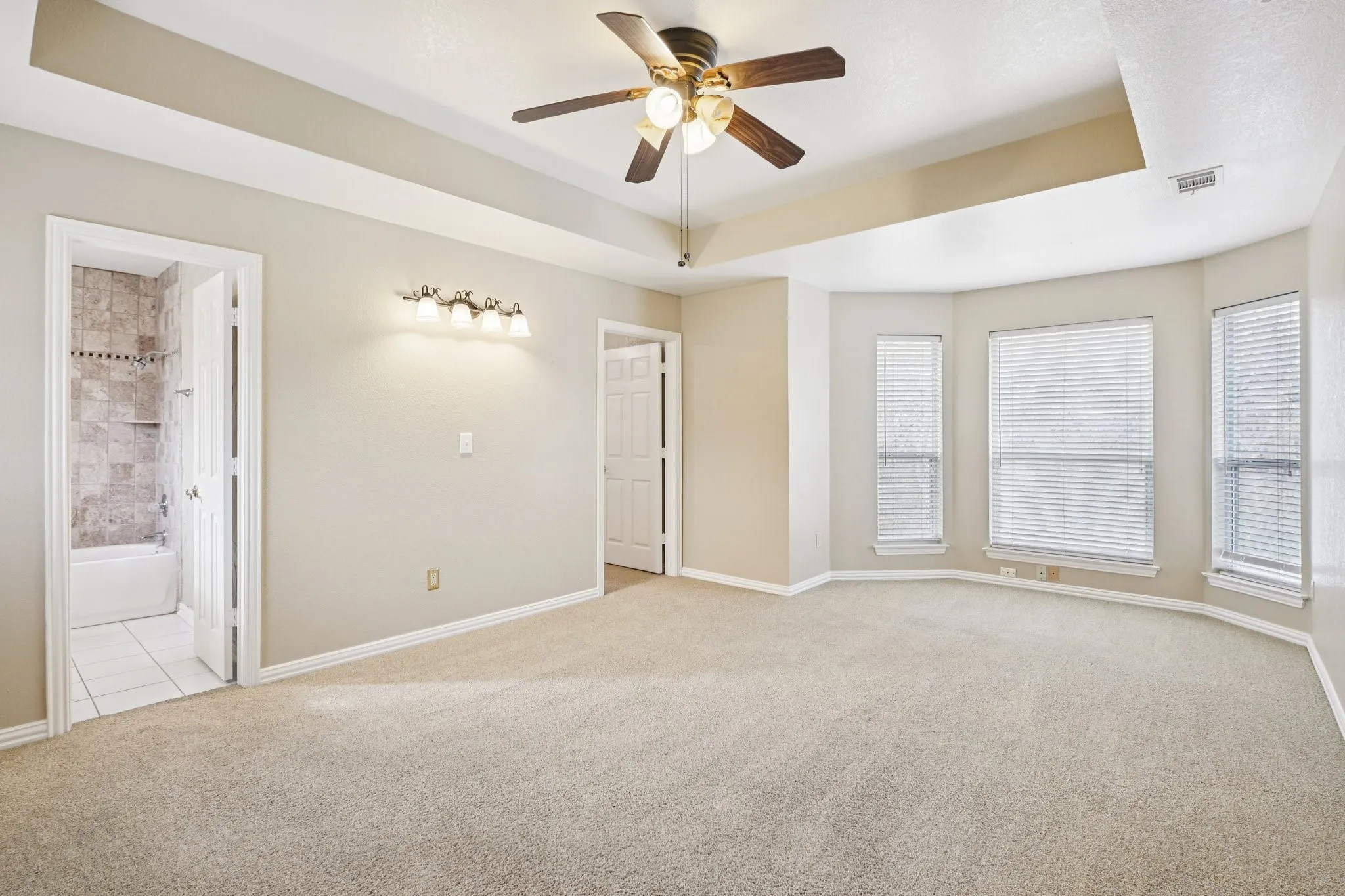 Separate living, bedroom and bath