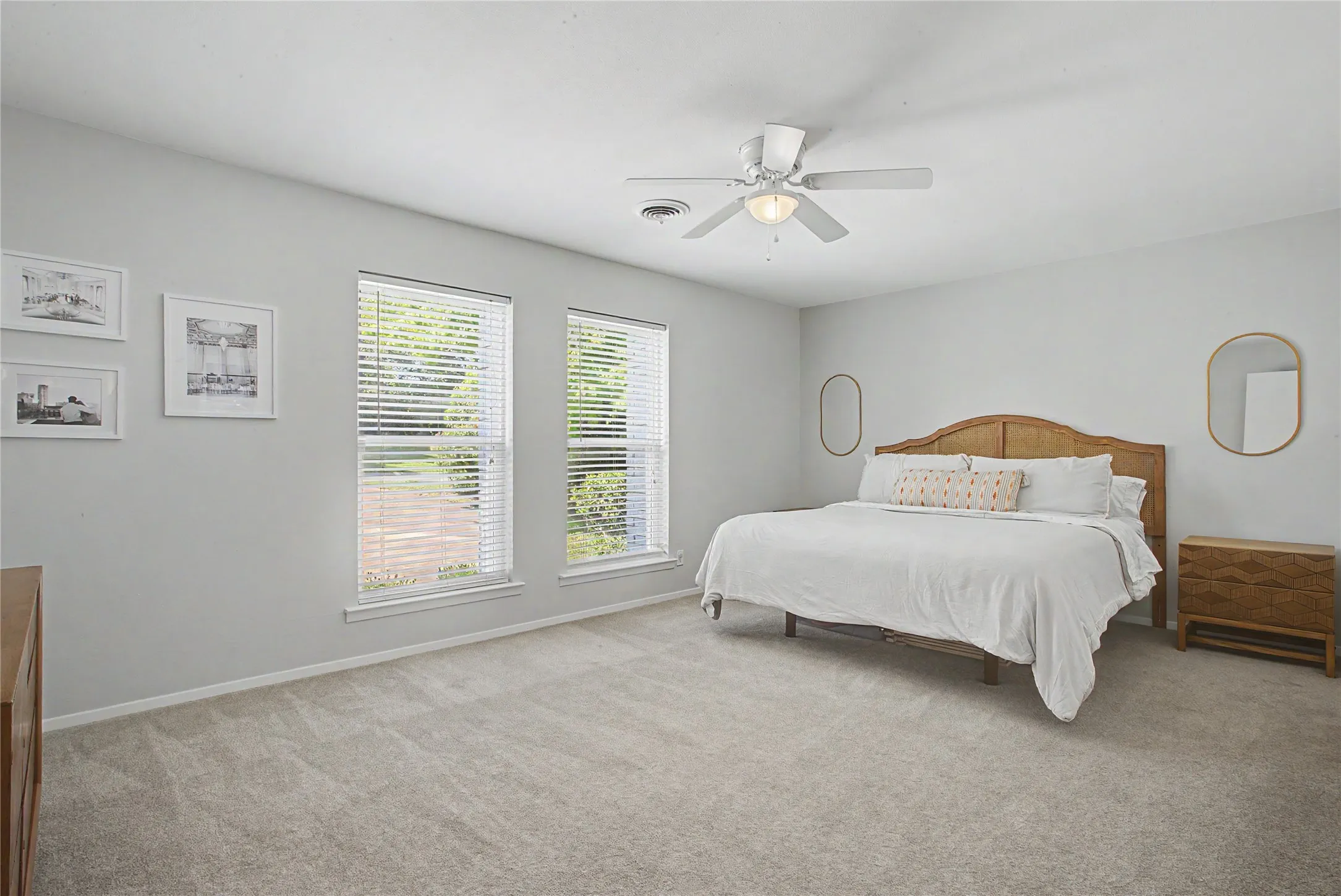 primary bedroom with large walk-in closet