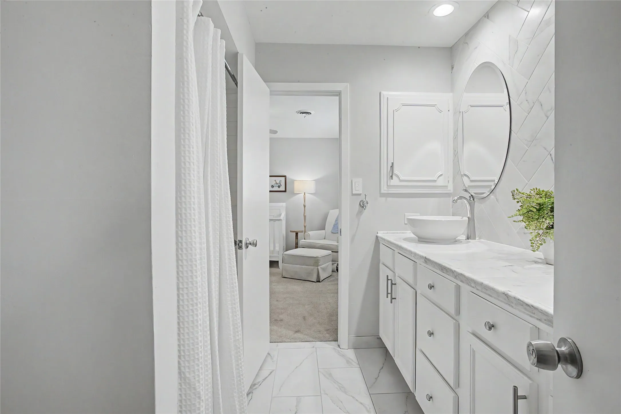 bathroom 2 with two sinks, recently updated