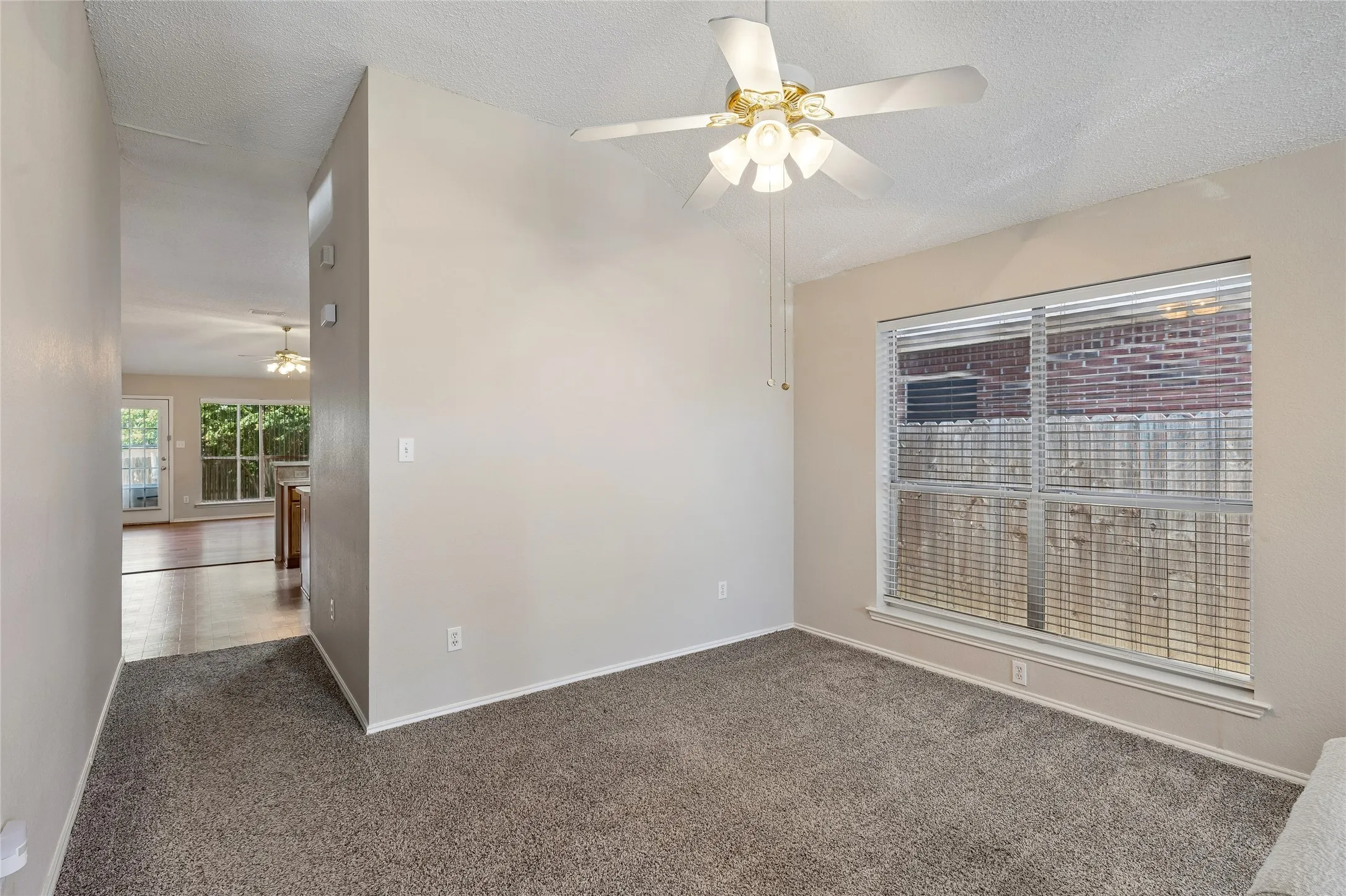 Dining room opens to the living room.