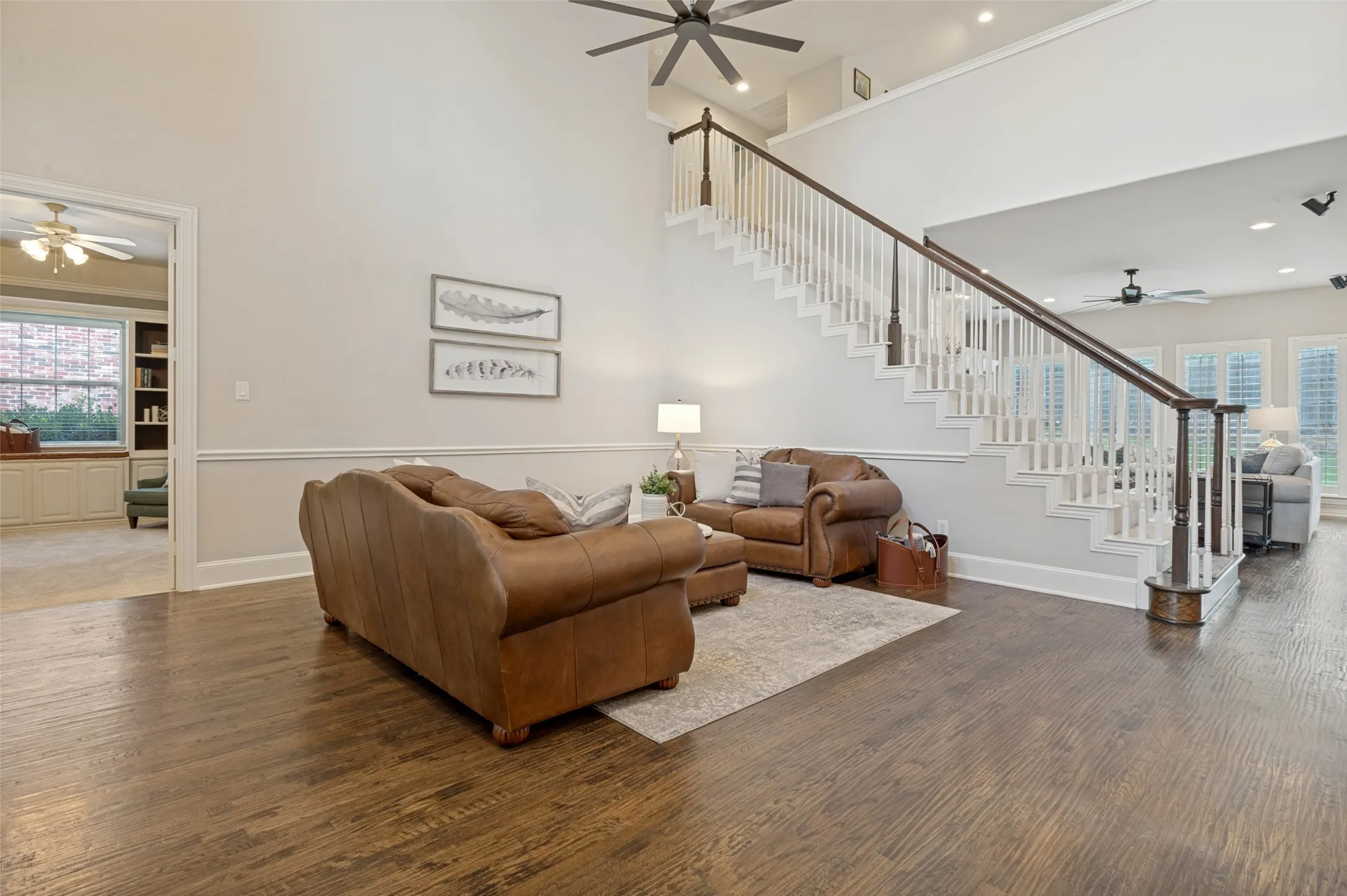 This formal dining area at front of home is being utilized beautifully as an additional living area
