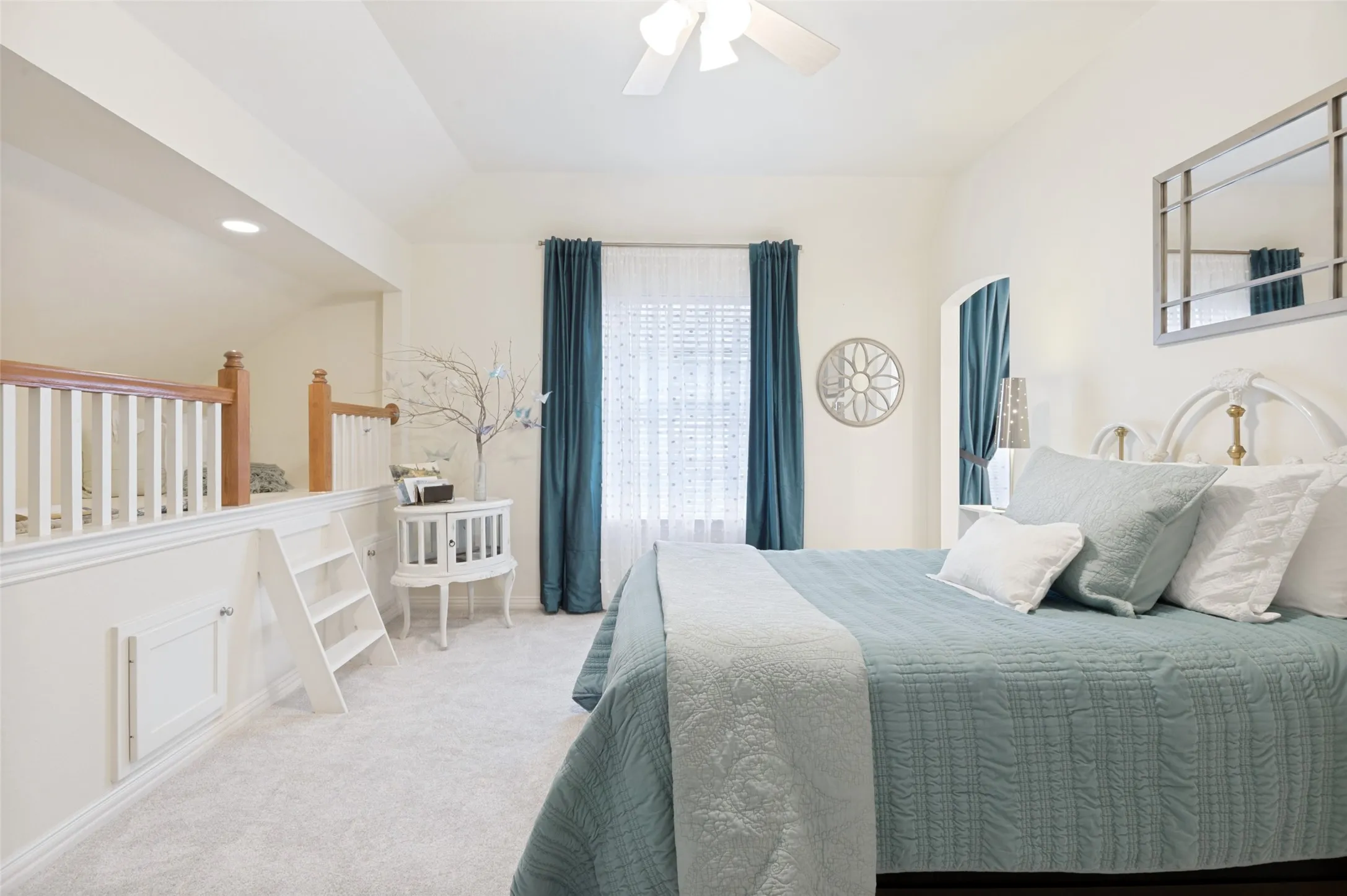 Second bedroom up with a loft niche