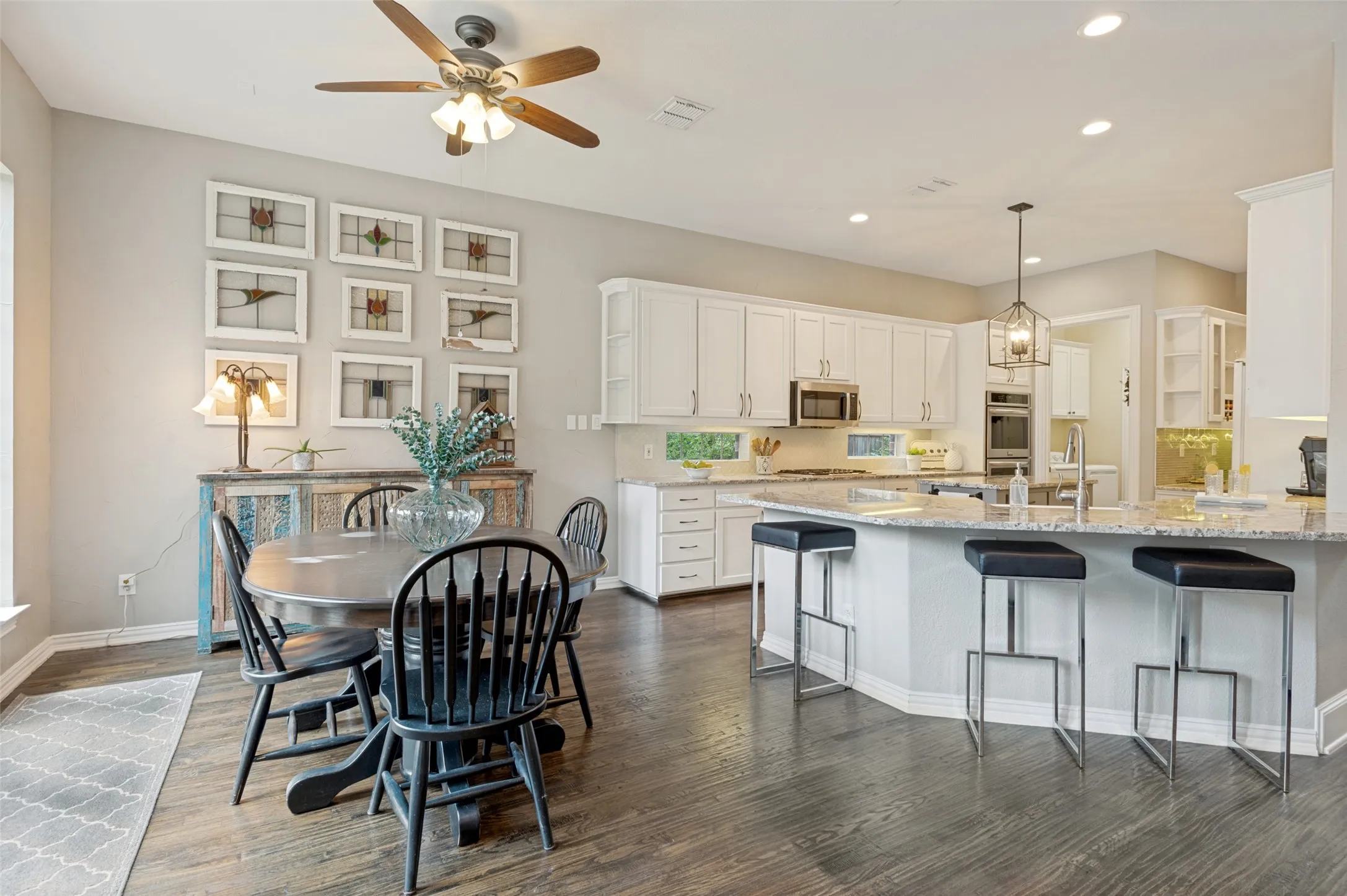 Breakfast and kitchen view together