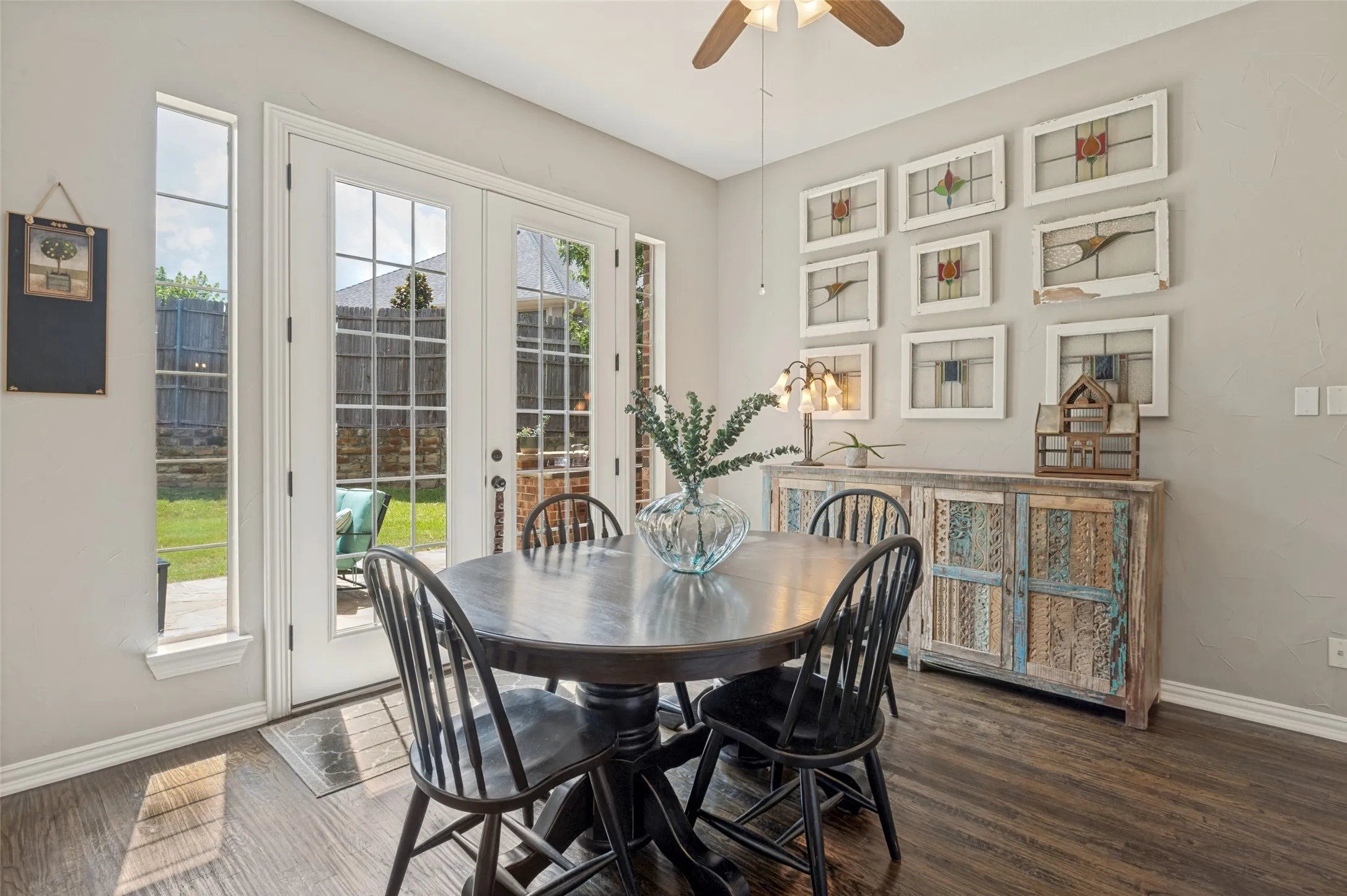 Breakfast area with large space and easy access to the large patio and grilling area