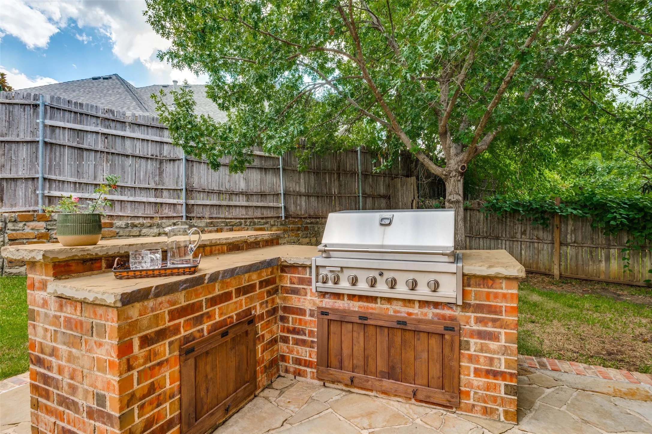 close up of grill area