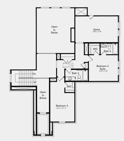 Second Floor Plan - Additional Highlights Include: extended covered patio, tall ceilings, drop-in tub at primary bath, and bench at owner's entry