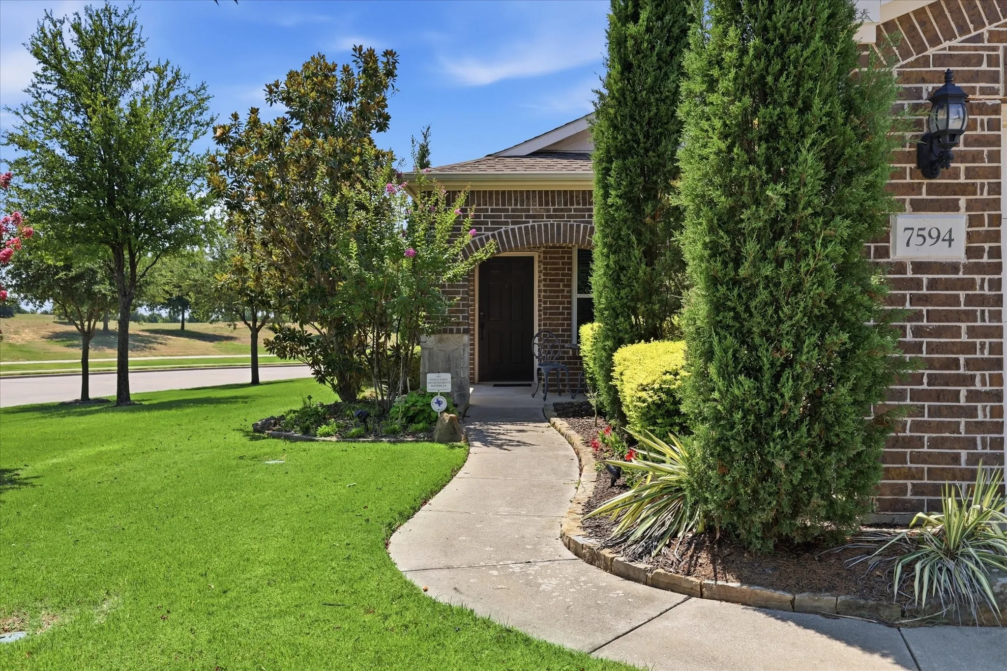 Landscaped Corner Lot