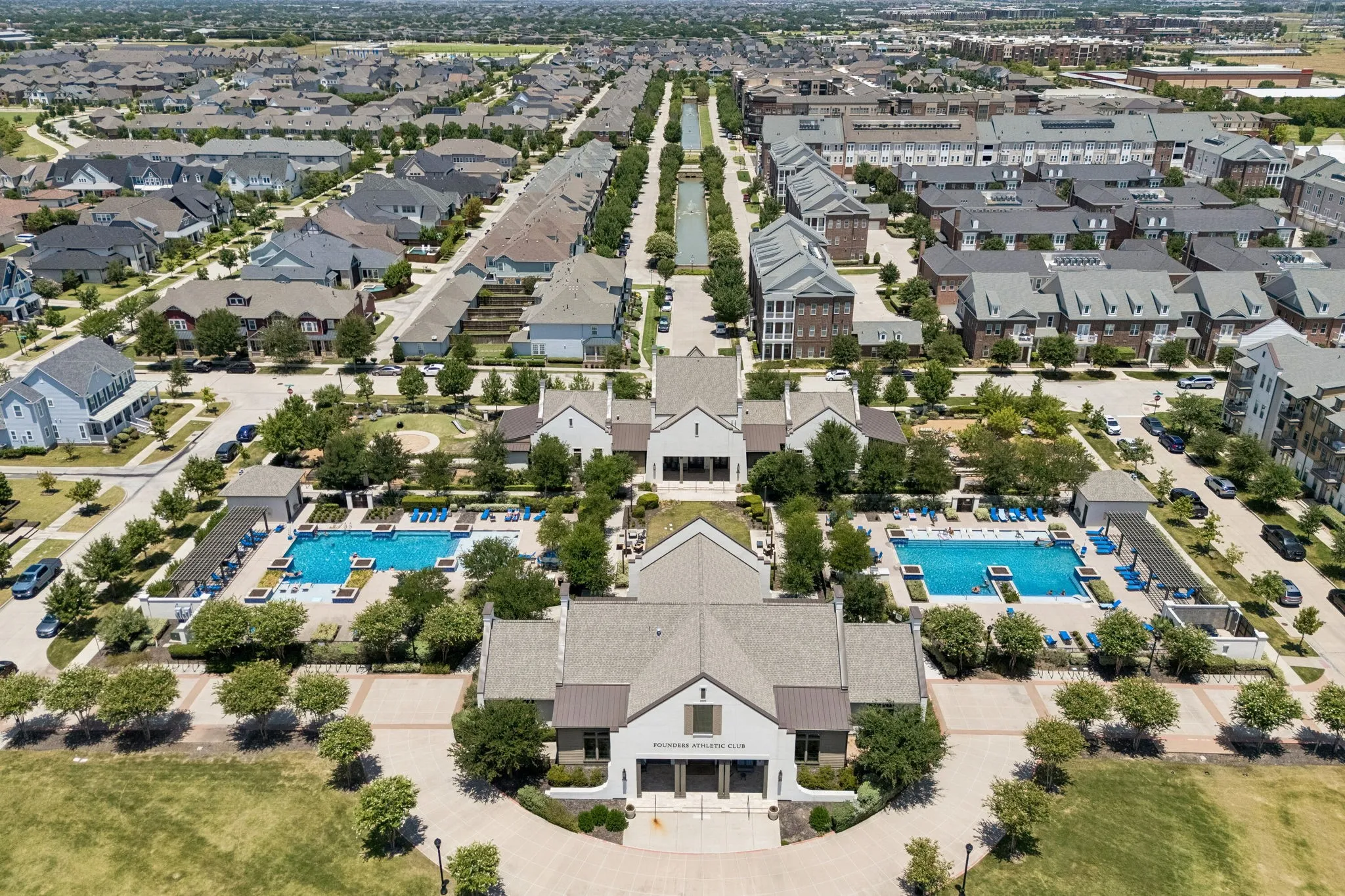 An aerial view of this lovely inviting community.
