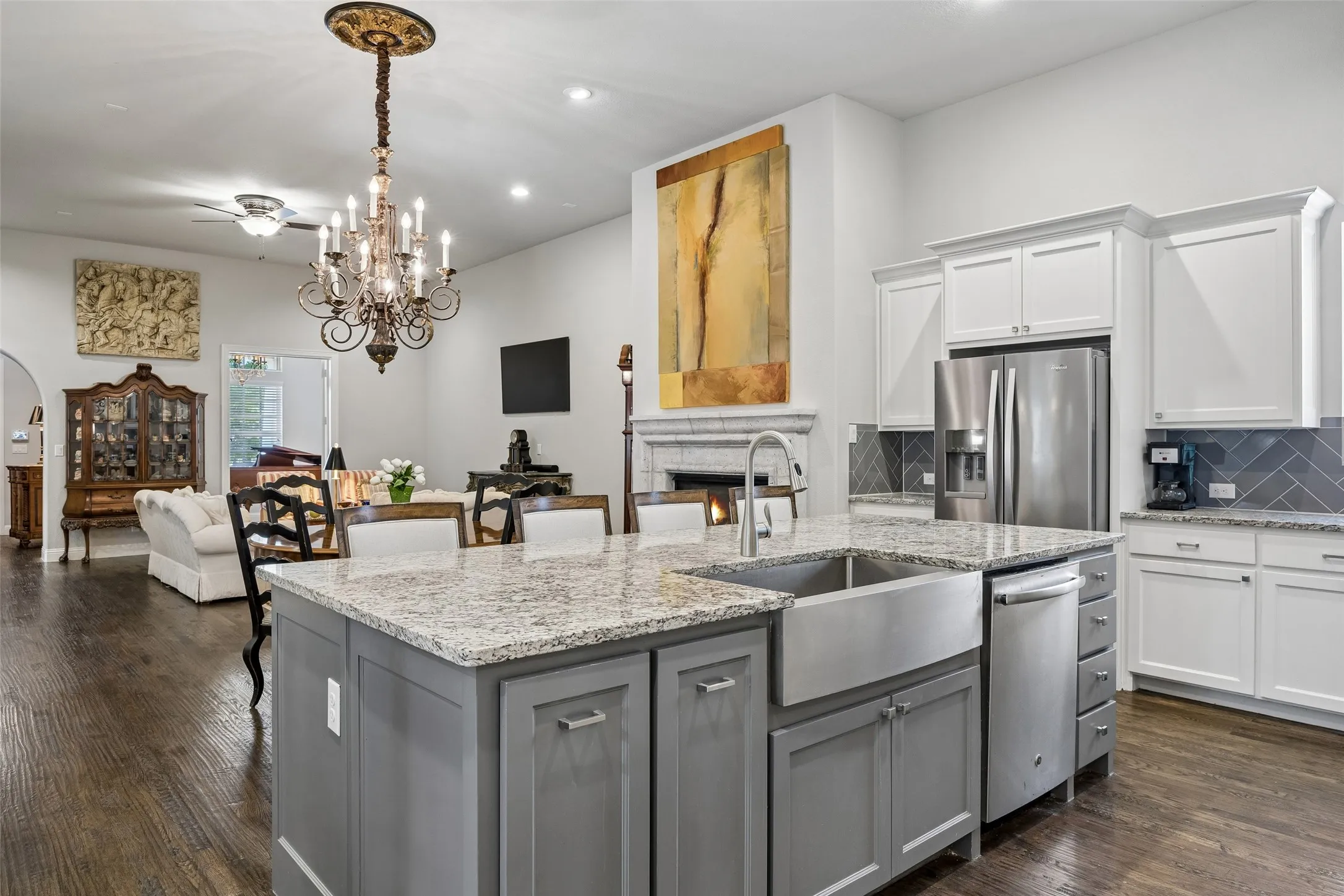 Another view of kitchen looking towards living.