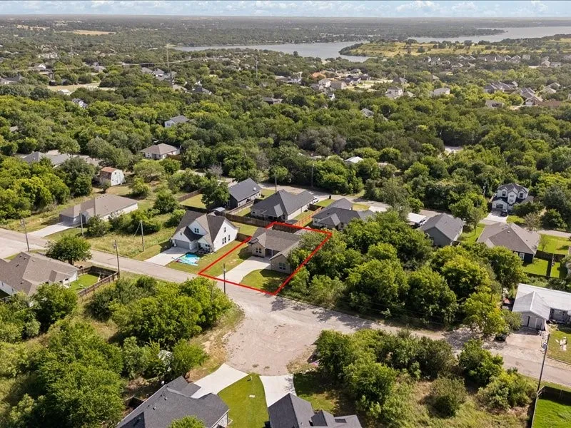 Aerial view with Lake Granbury