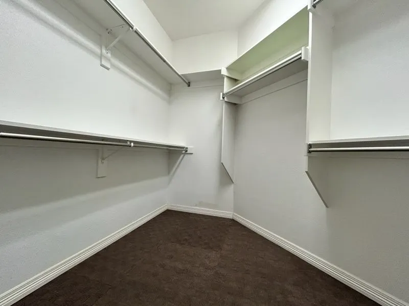 The large walk-in closet in the primary bedroom
