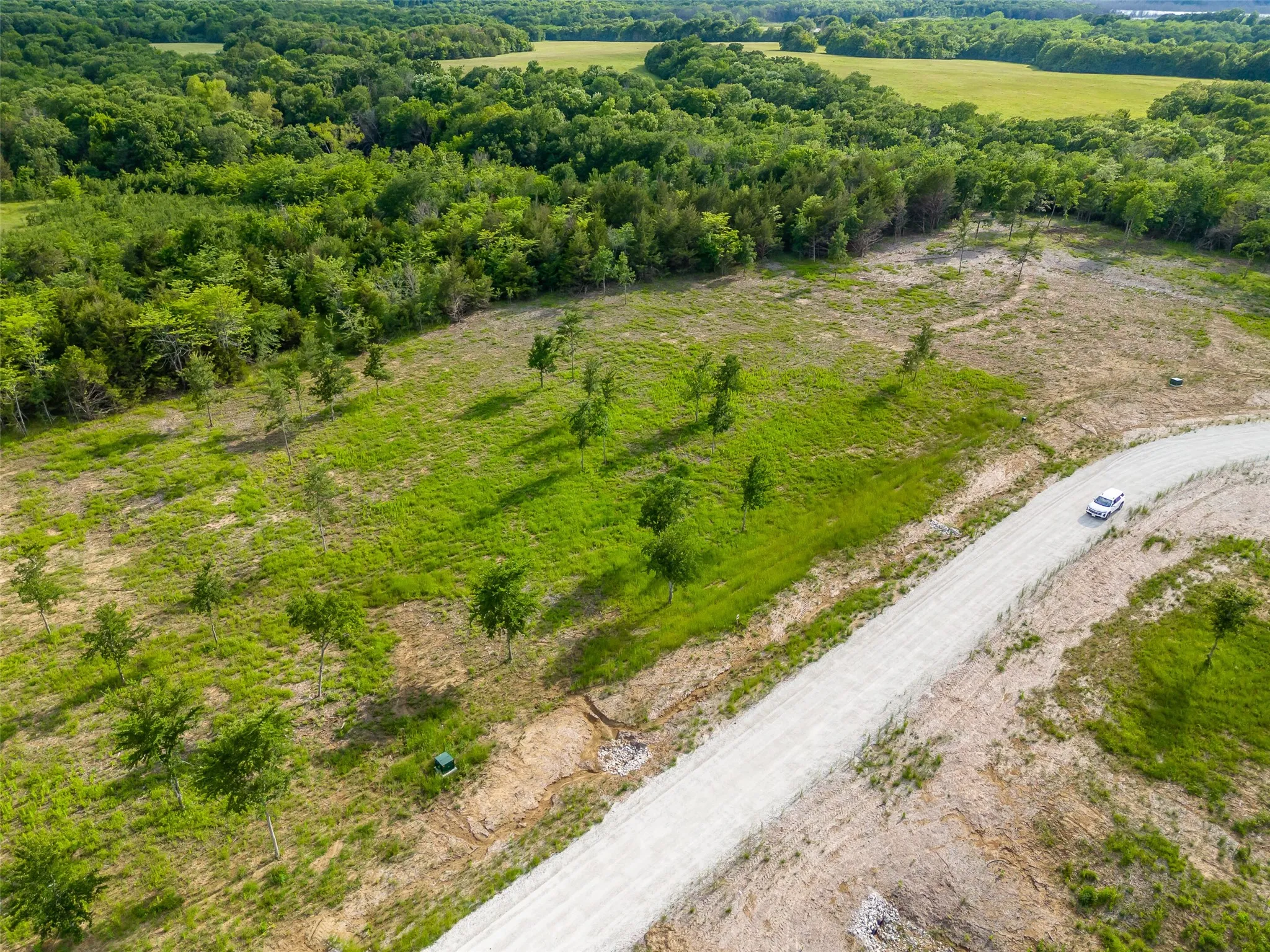 Drone view of street