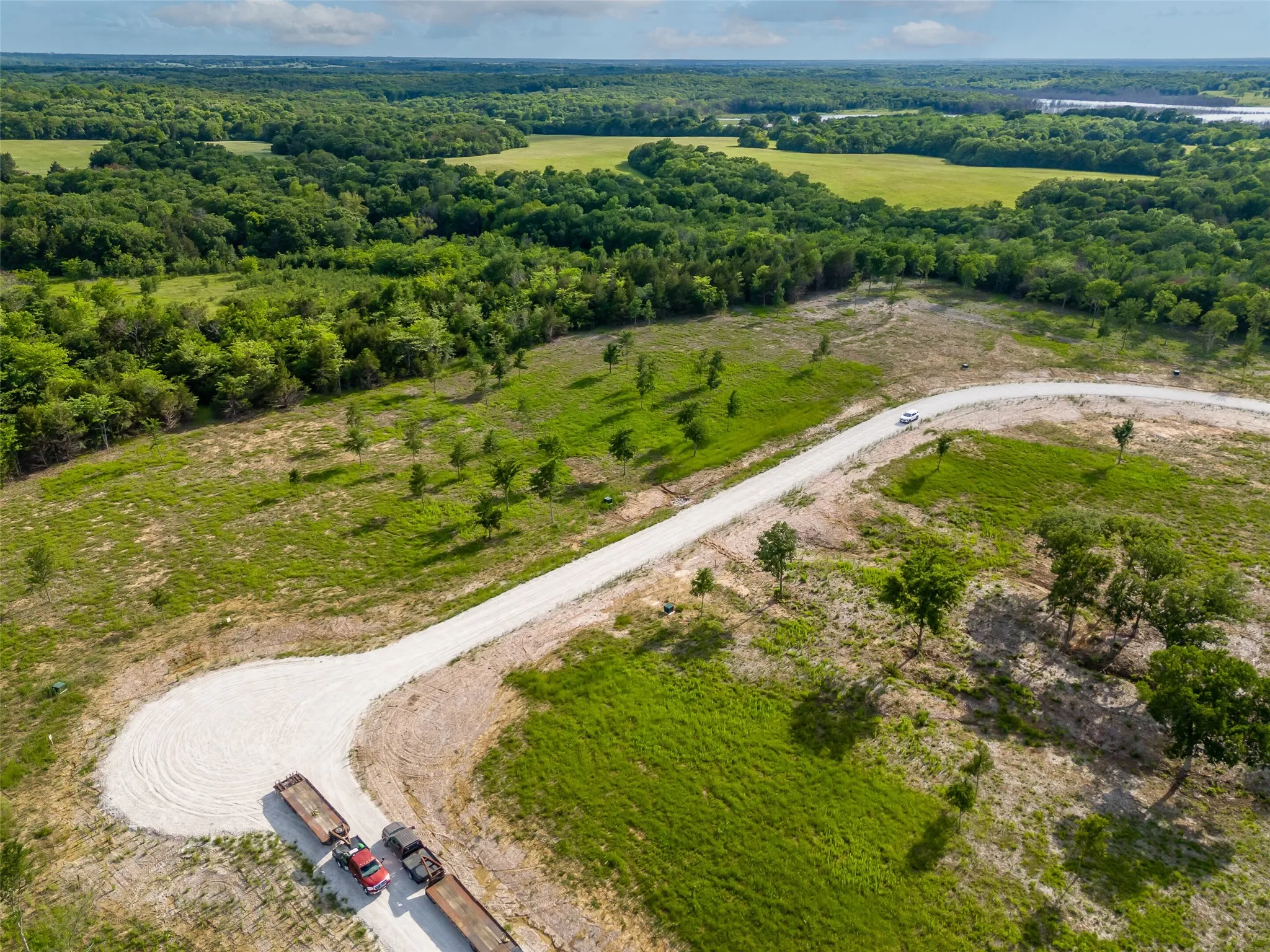Drone view of street