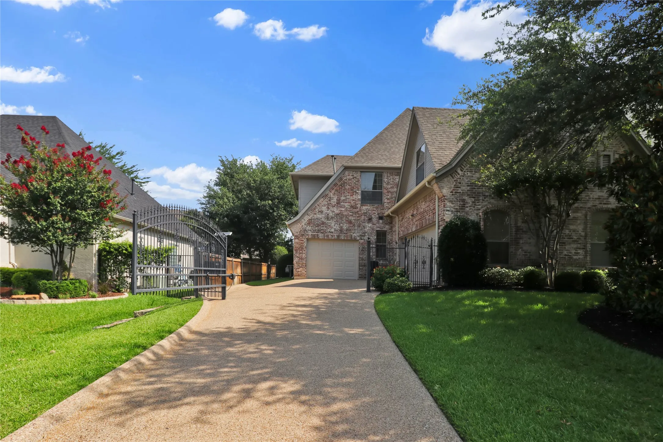 Driveway to garage area.