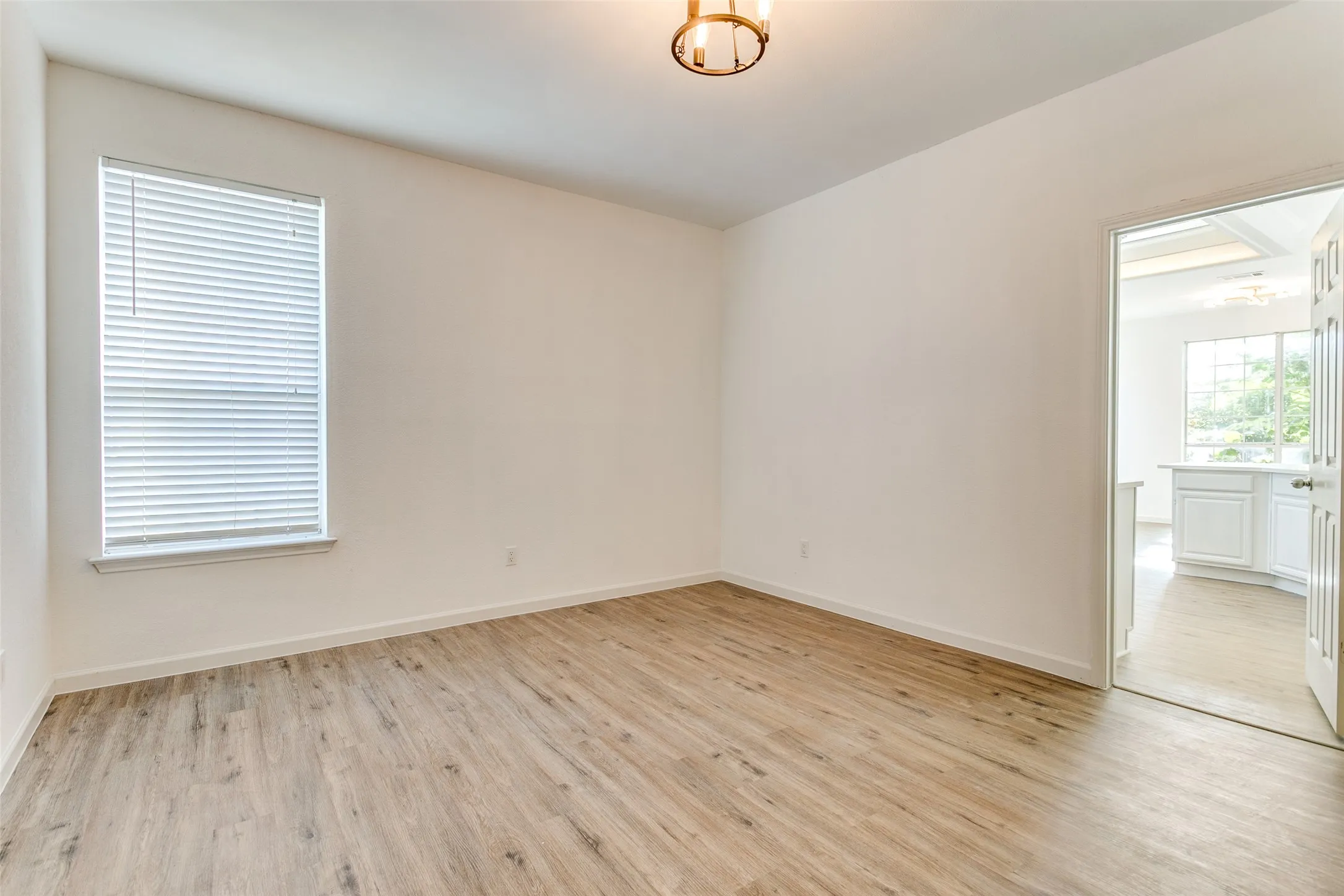Unfurnished room featuring light hardwood / wood-style flooring