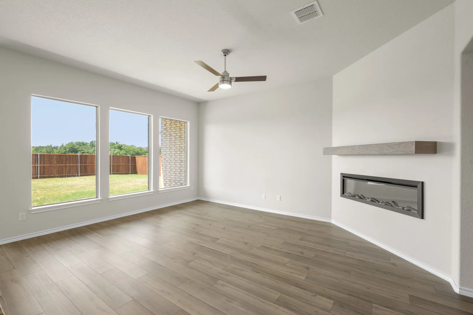 DFW-Meadow Park-Concept 1660-7405 Lavender Lane- Living Room- Risewell Homes