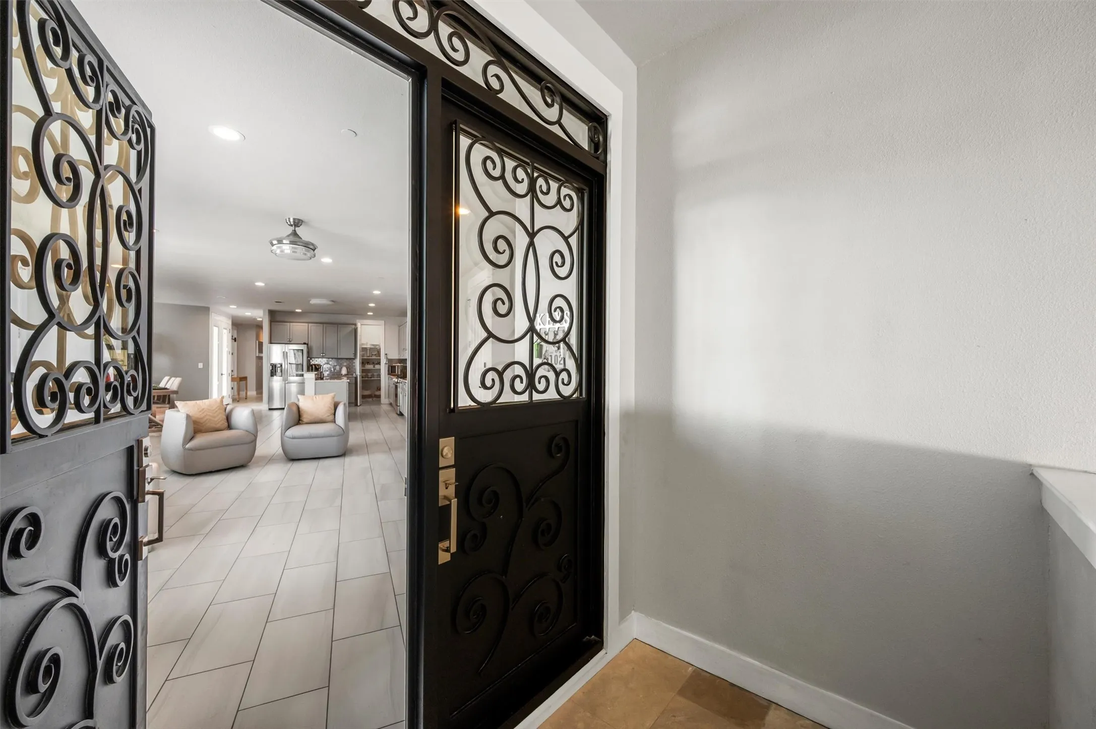 Impressive Steel Door & Glass Double Door Entry