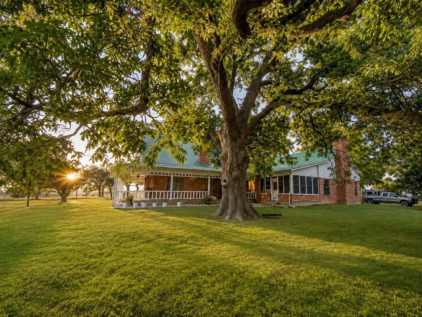  View with 1 of 3 LARGE PECAN TREES