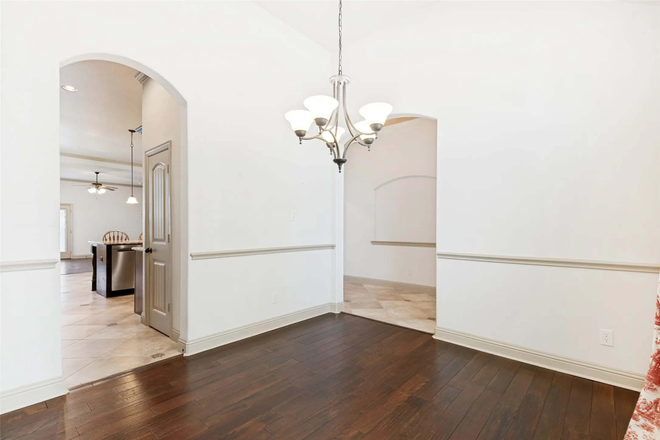 View into the Kitchen beside the large pantry.