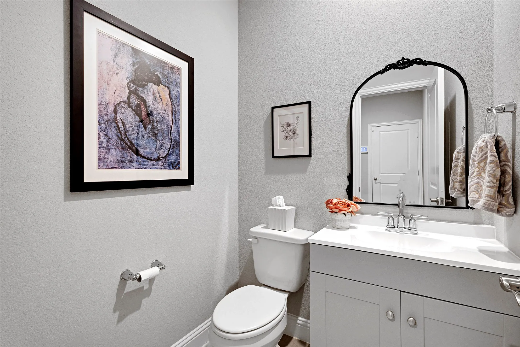 Half bath on the first floor.
