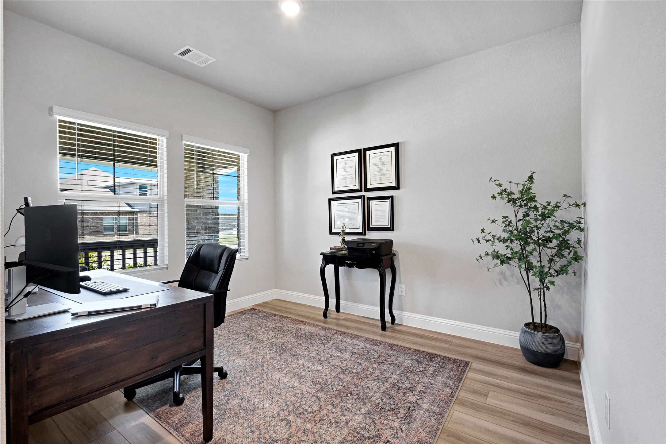 Home office on the first floor.
