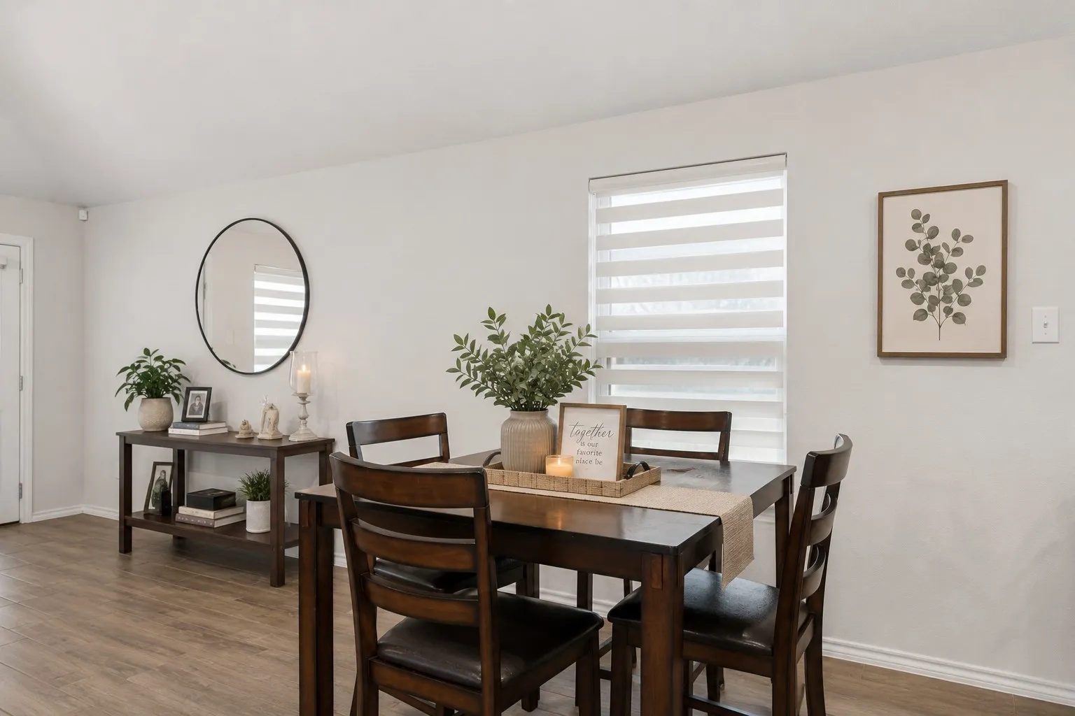 Spacious dining area