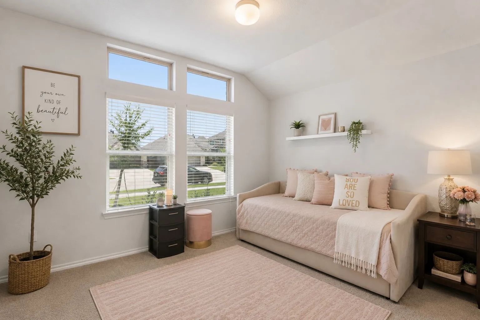 Lots of natural light to the bedroom