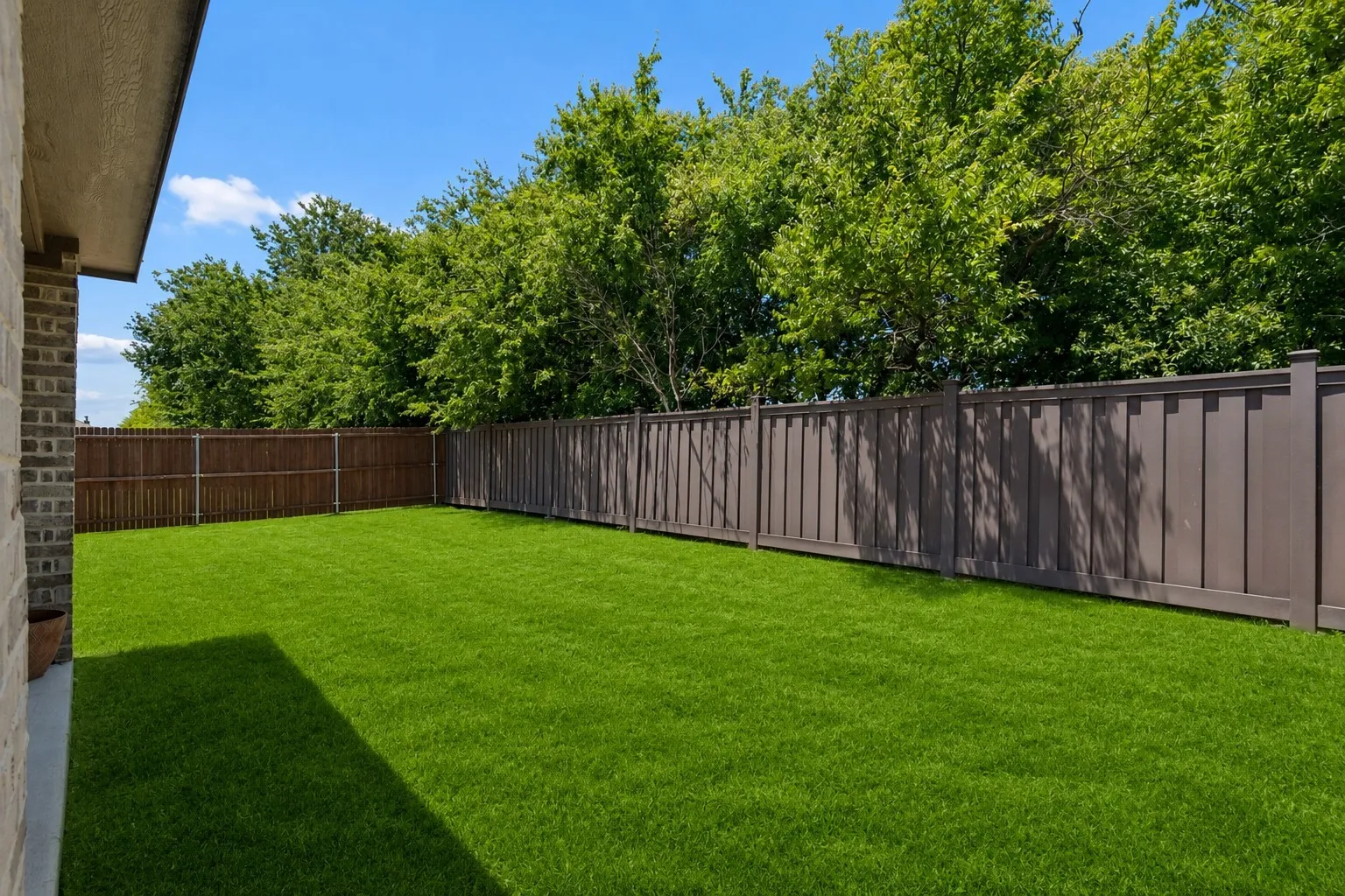Spacious backyard