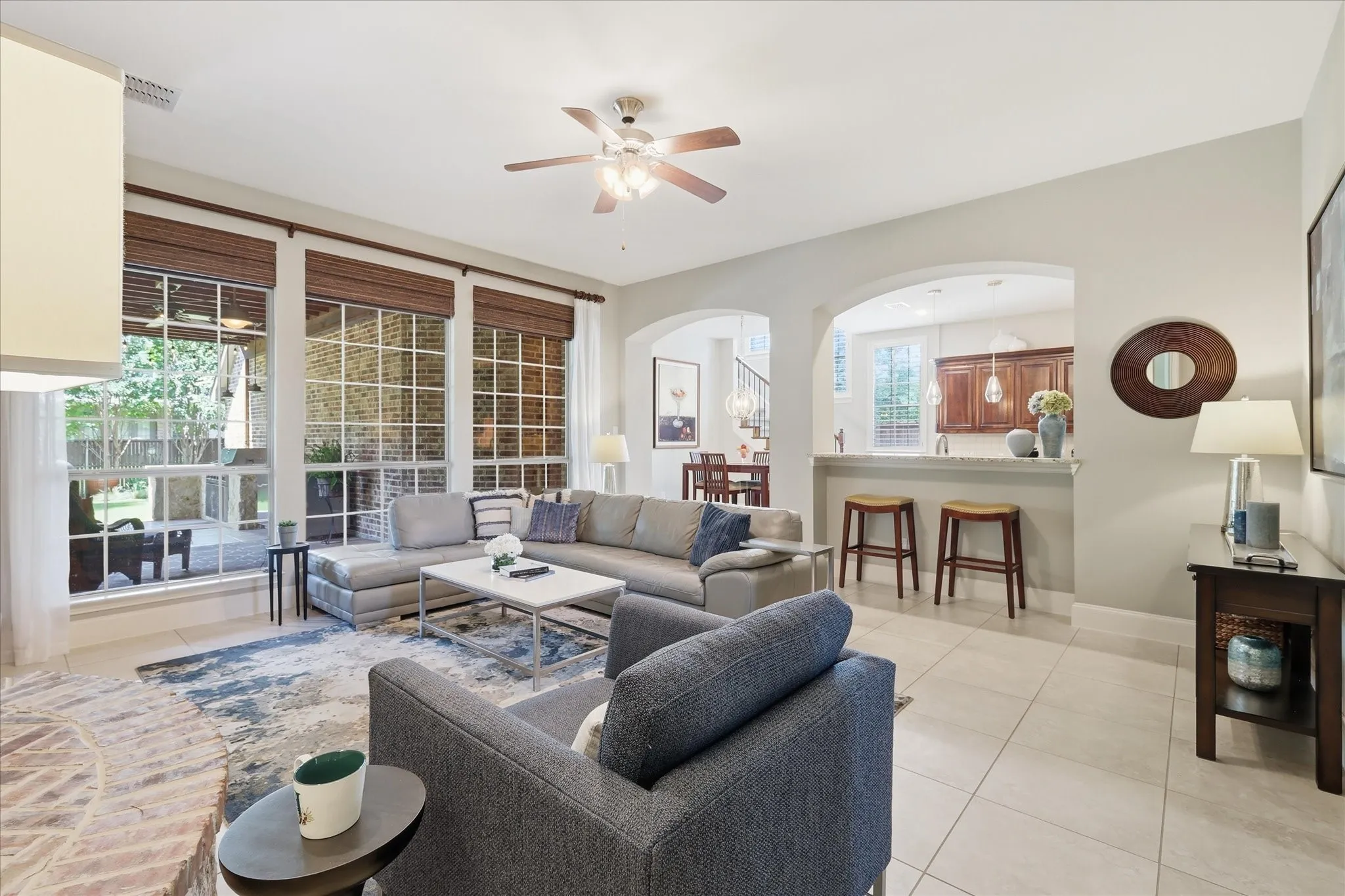Warm, welcoming & designed for everyday living this living space is the perfect space for gatherings.