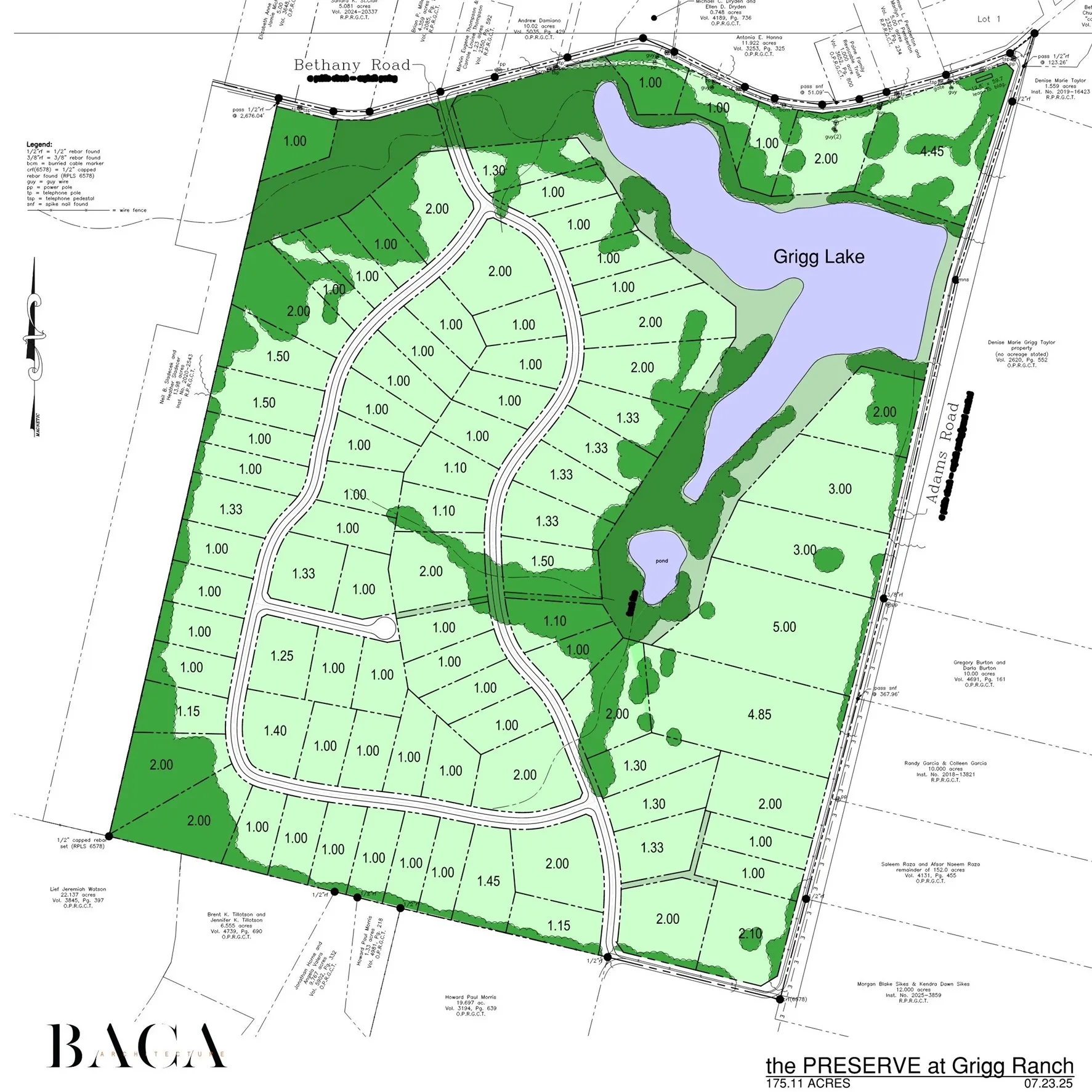 potential site plan residential development with lake