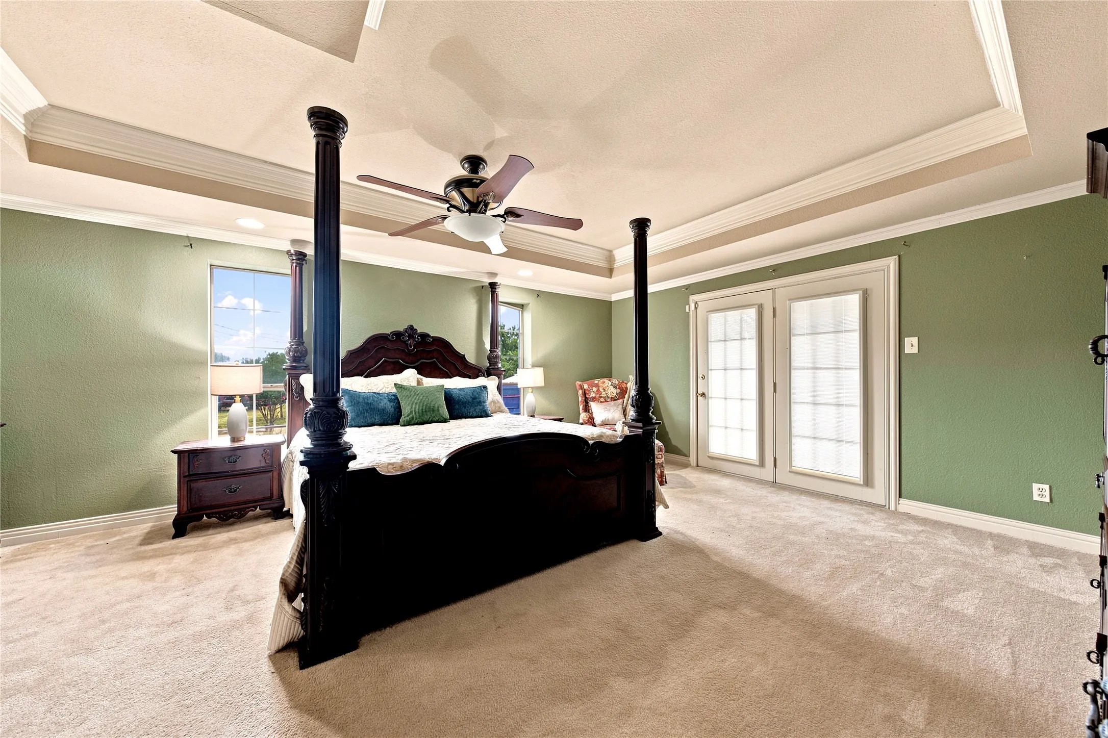 Large primary on 2nd floor with walk in closet