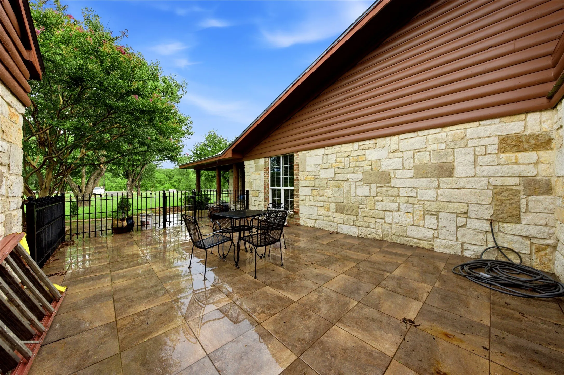 Front patio, near entry