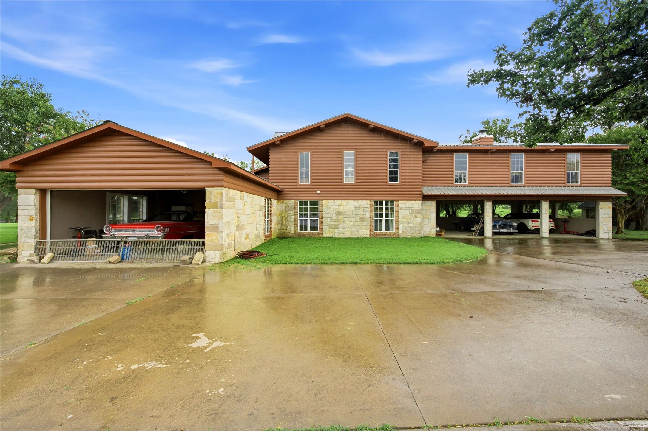 View from driveway
