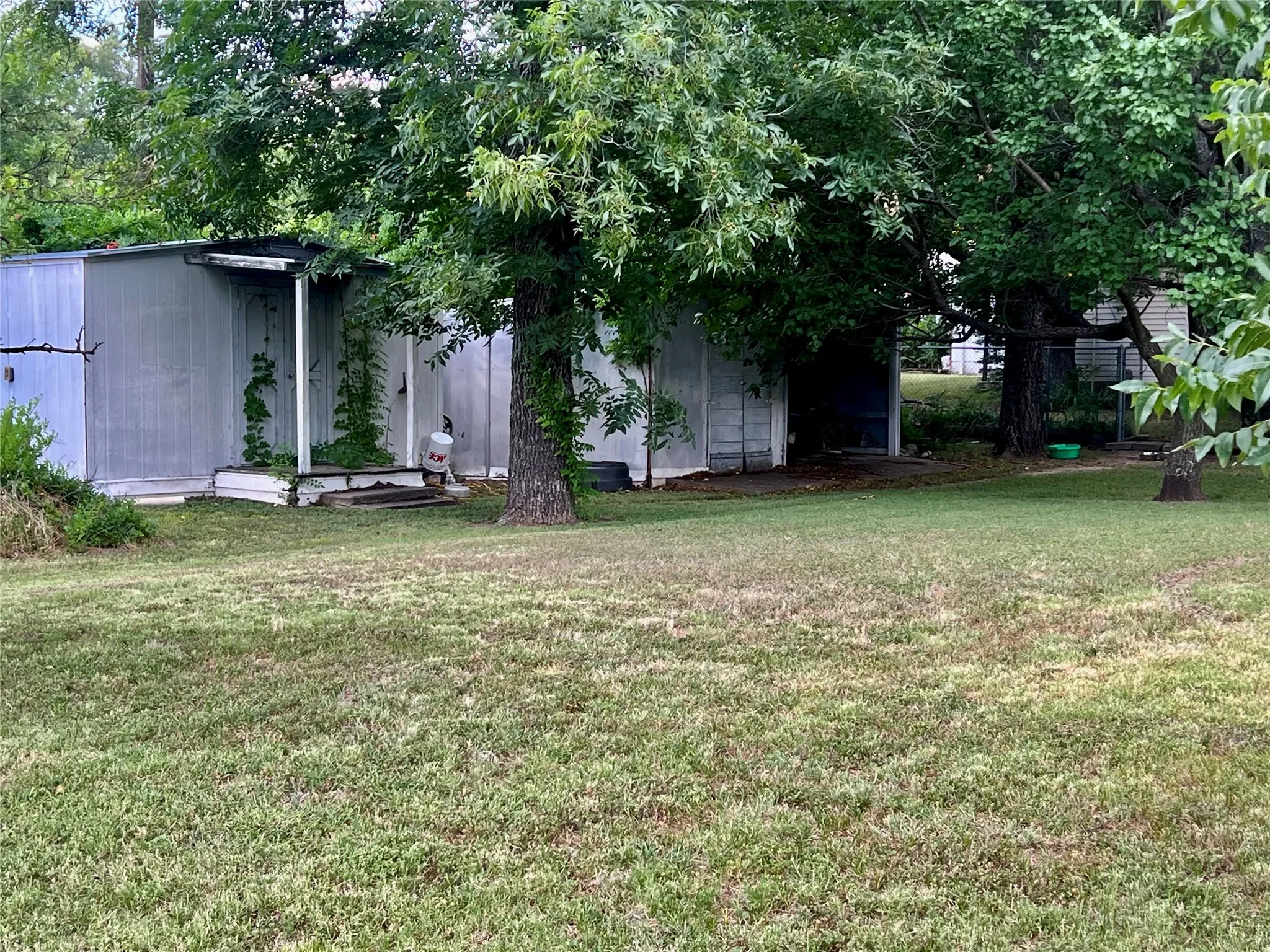 2 storage buildings