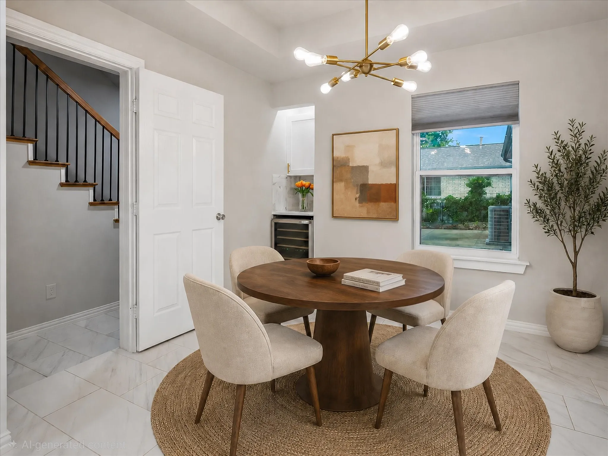 Virtually Staged Breakfast Area