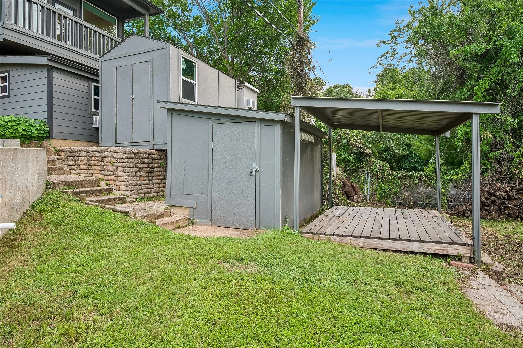 Heated and airconditioned Chicken Coop, deck with cover, and storage.