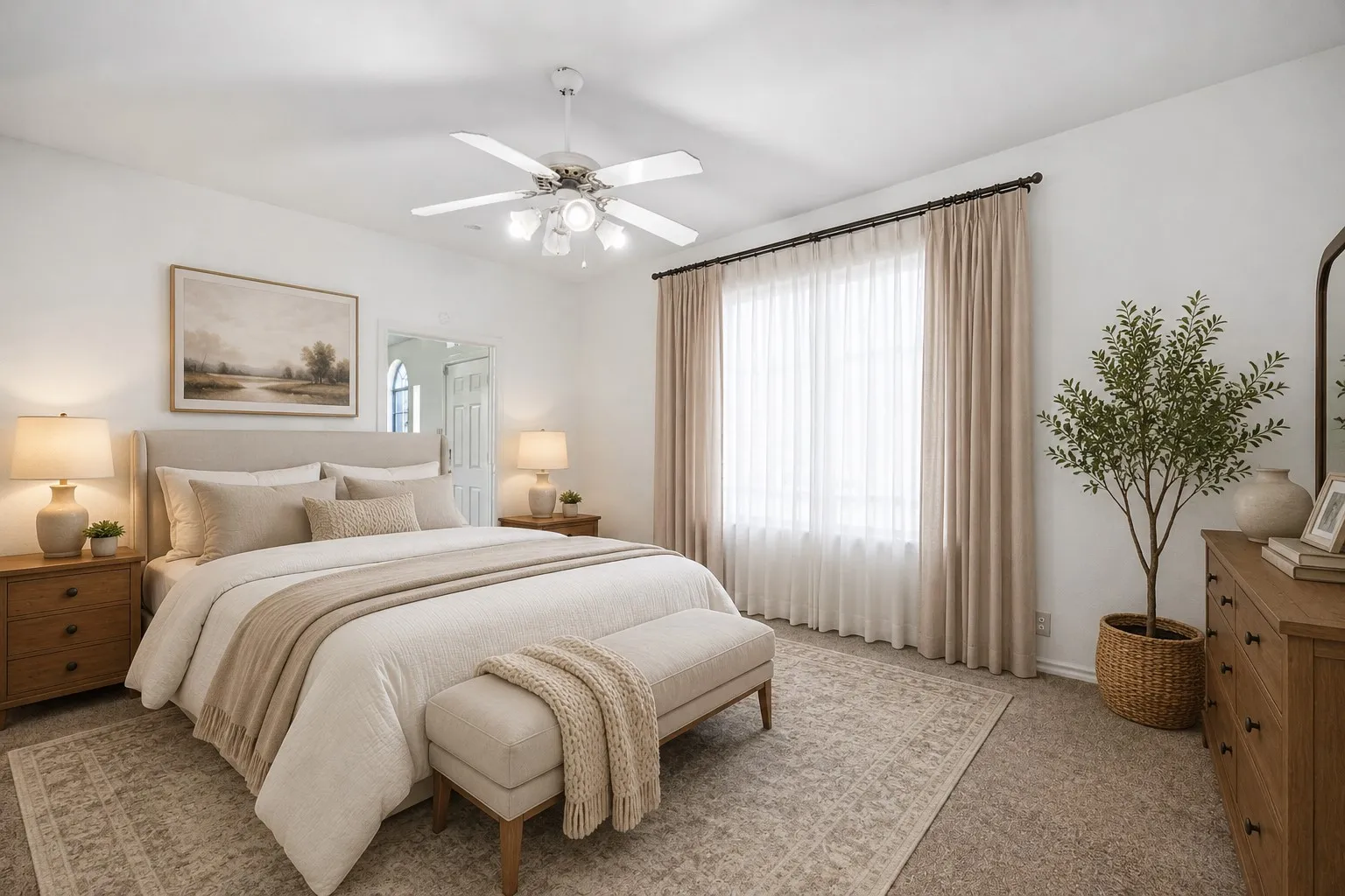 Primary Bedroom - virtually staged