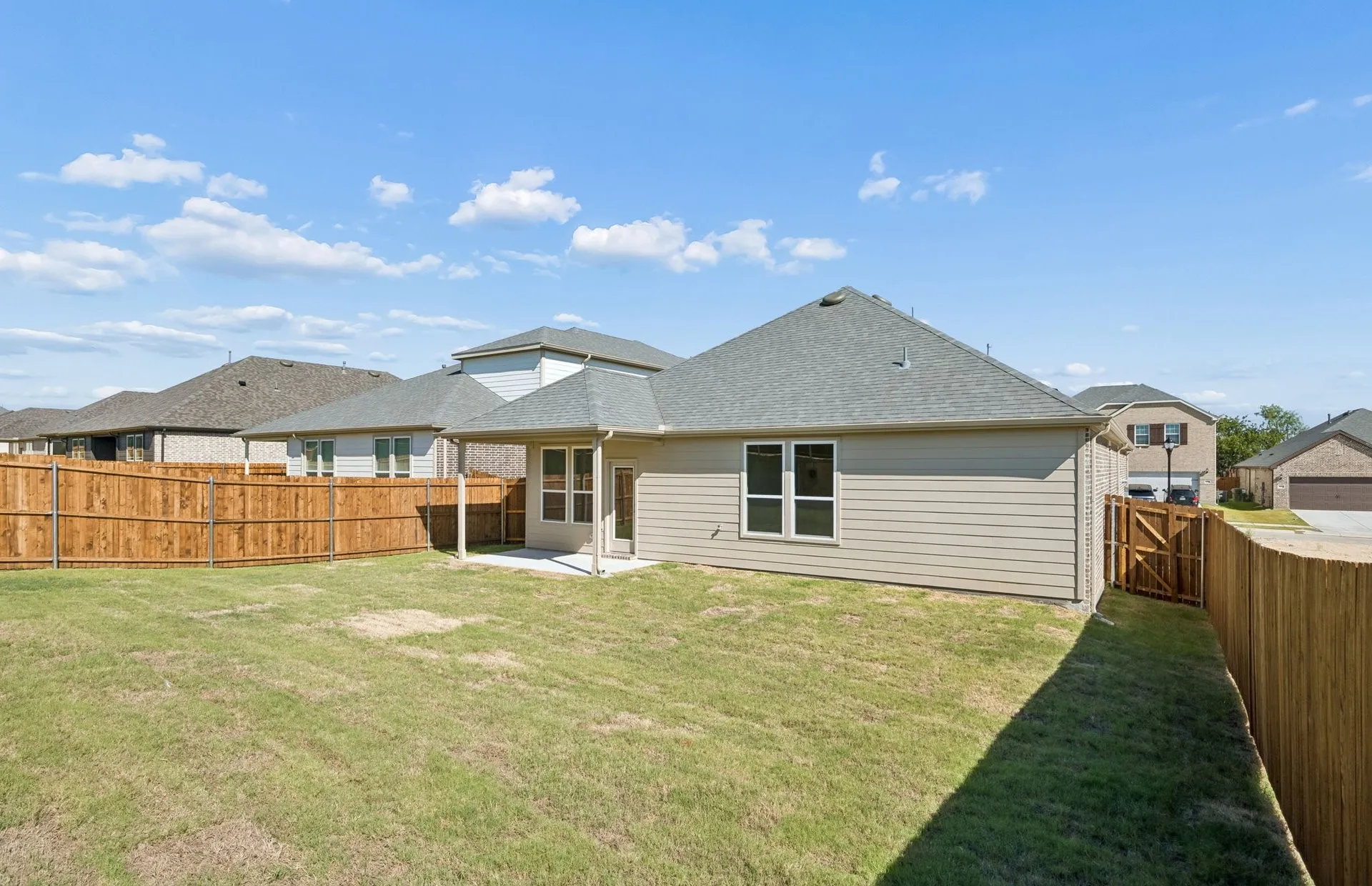 Oversized fenced-in backyard