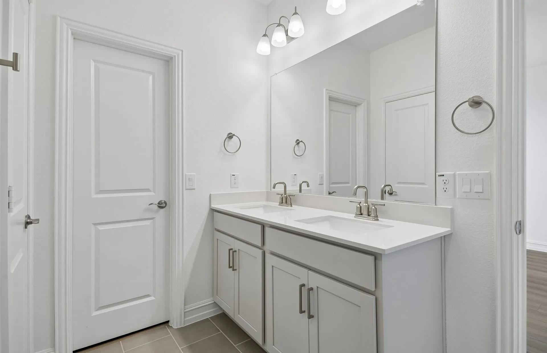 Primary bath with double vanity