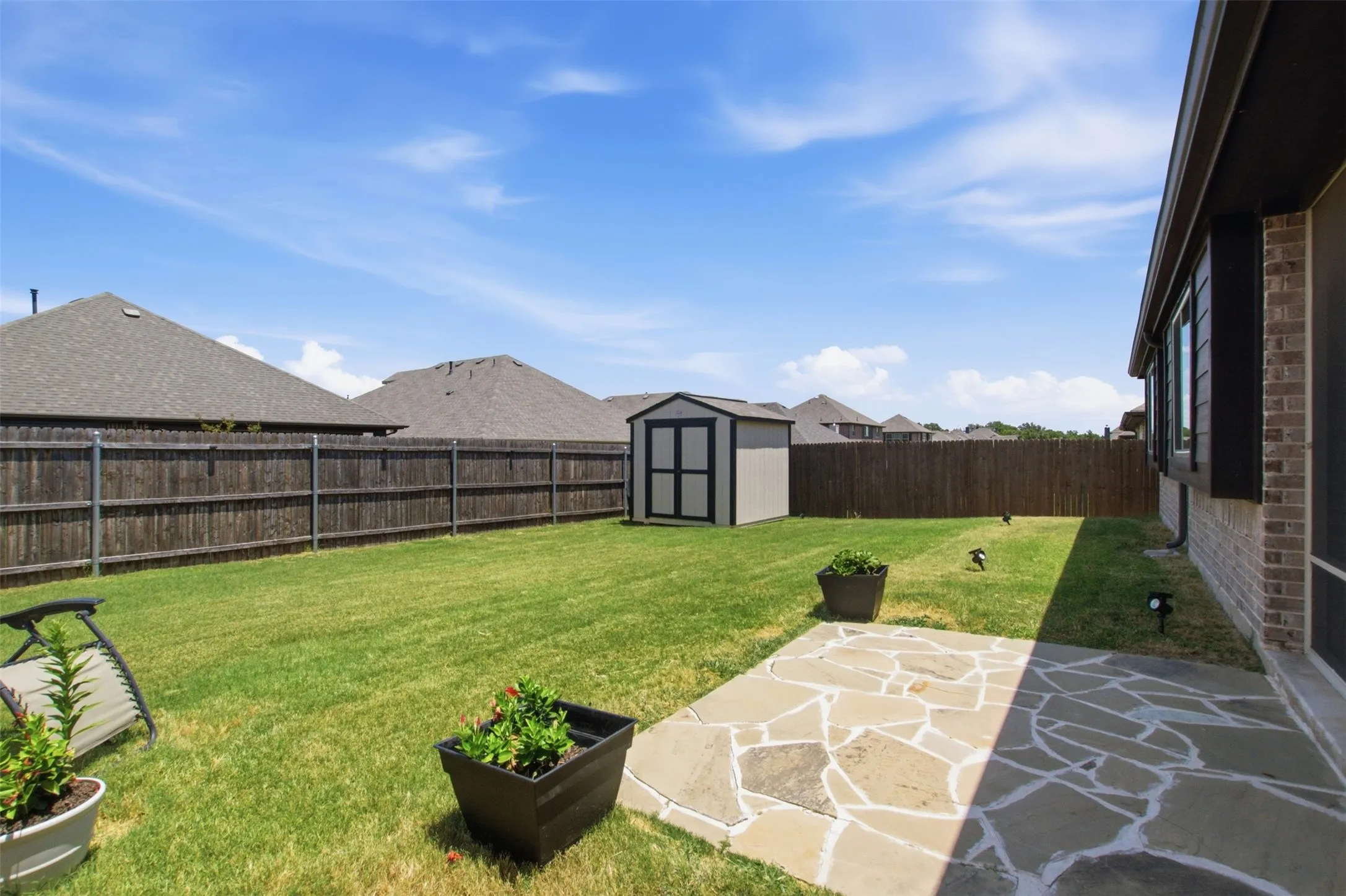 Enjoy the recently expanded stone patio, completed less than one year ago
