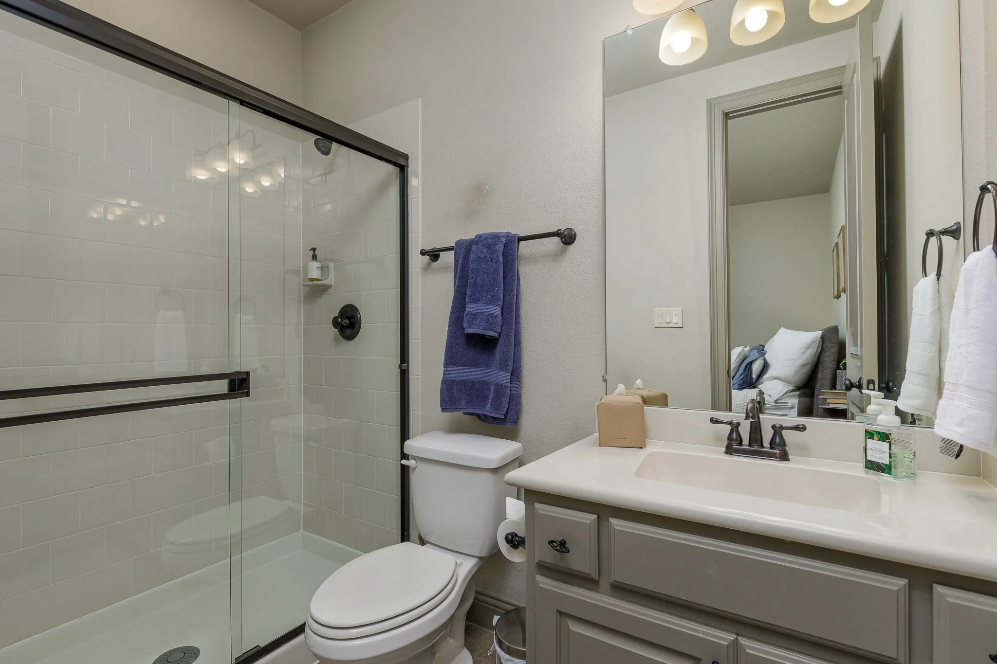Bathroom for bedroom 2 located on the first floor
