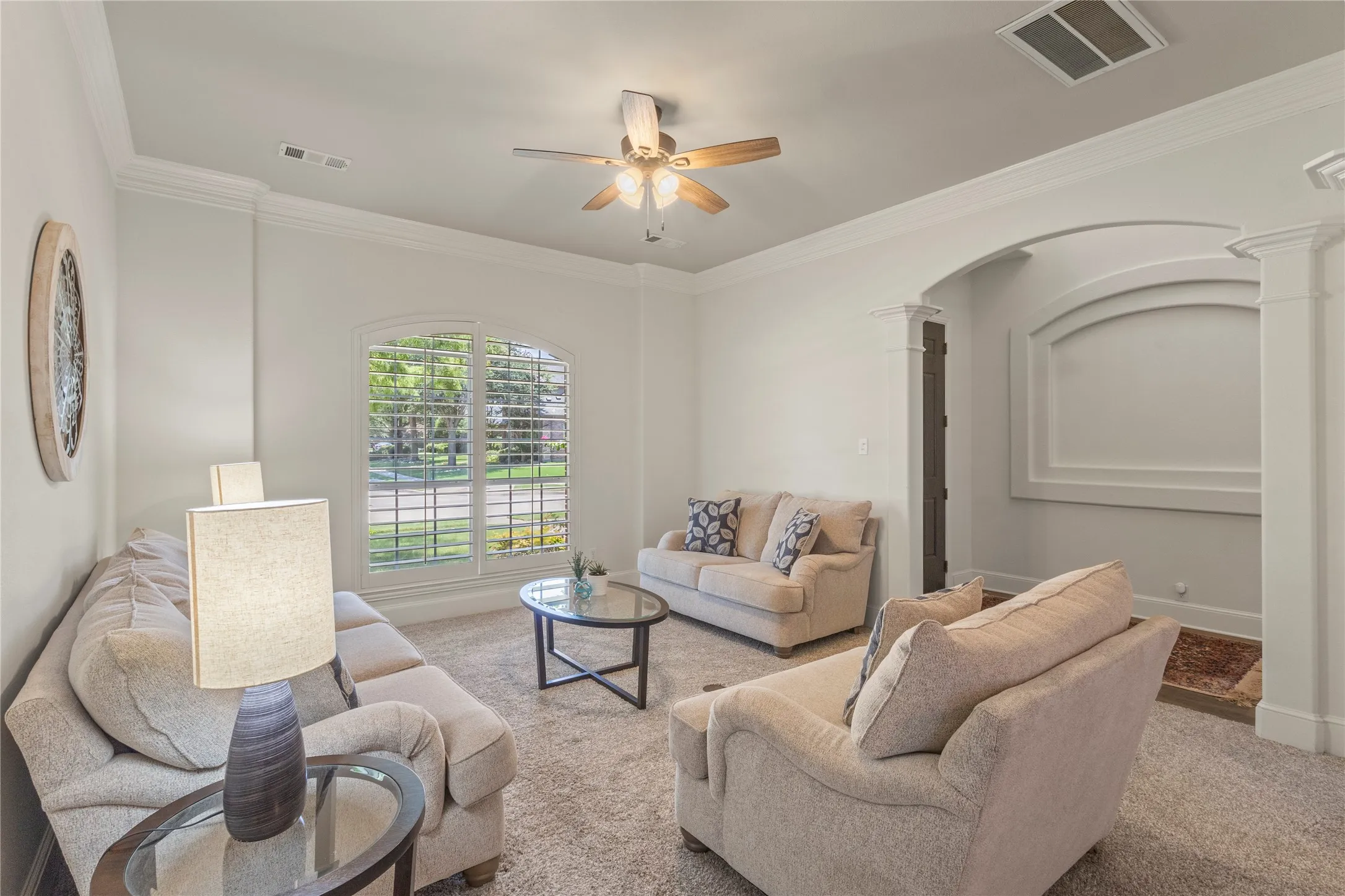 Formal living room could be converted to office or study