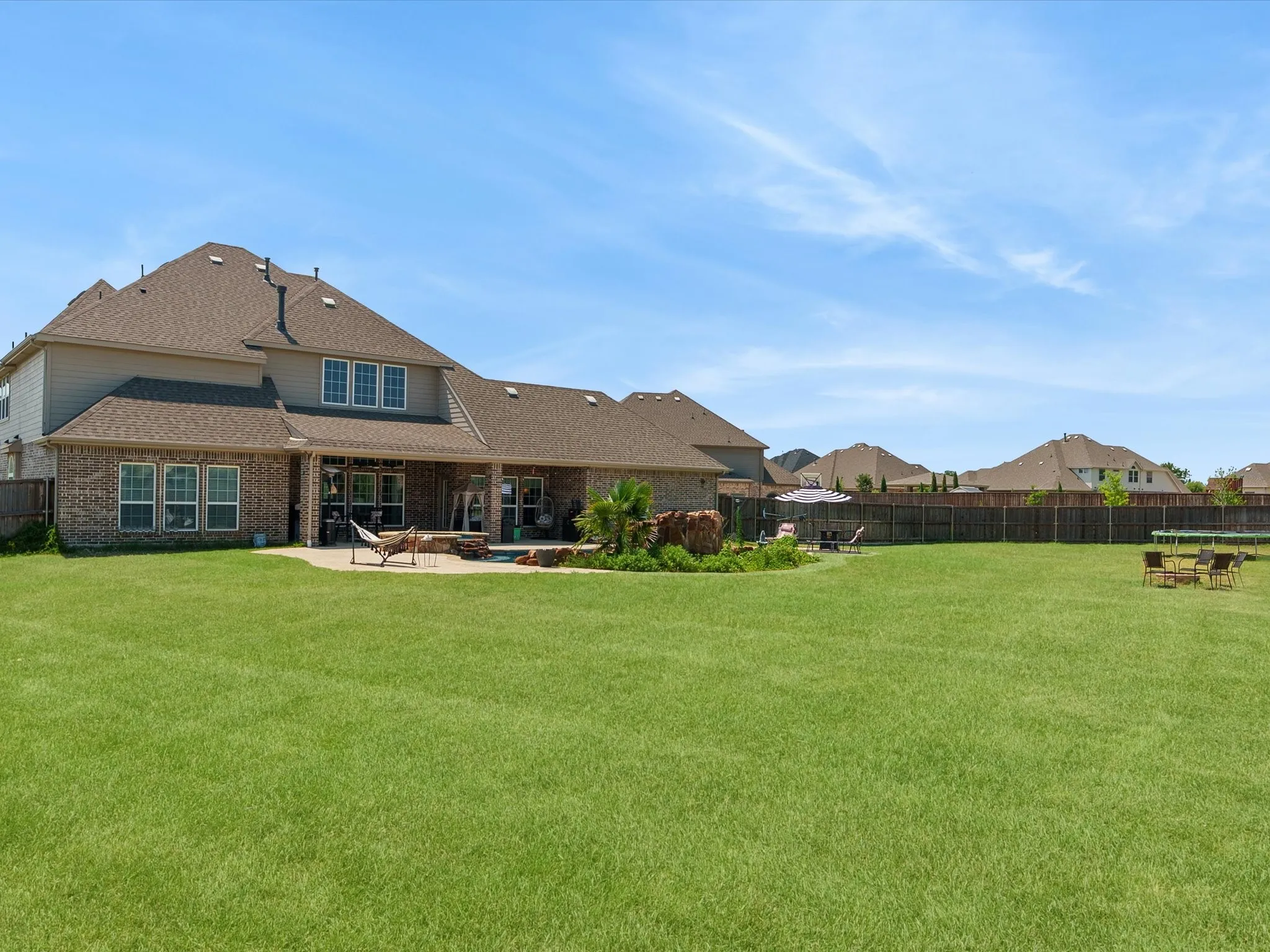 View of huge backyard