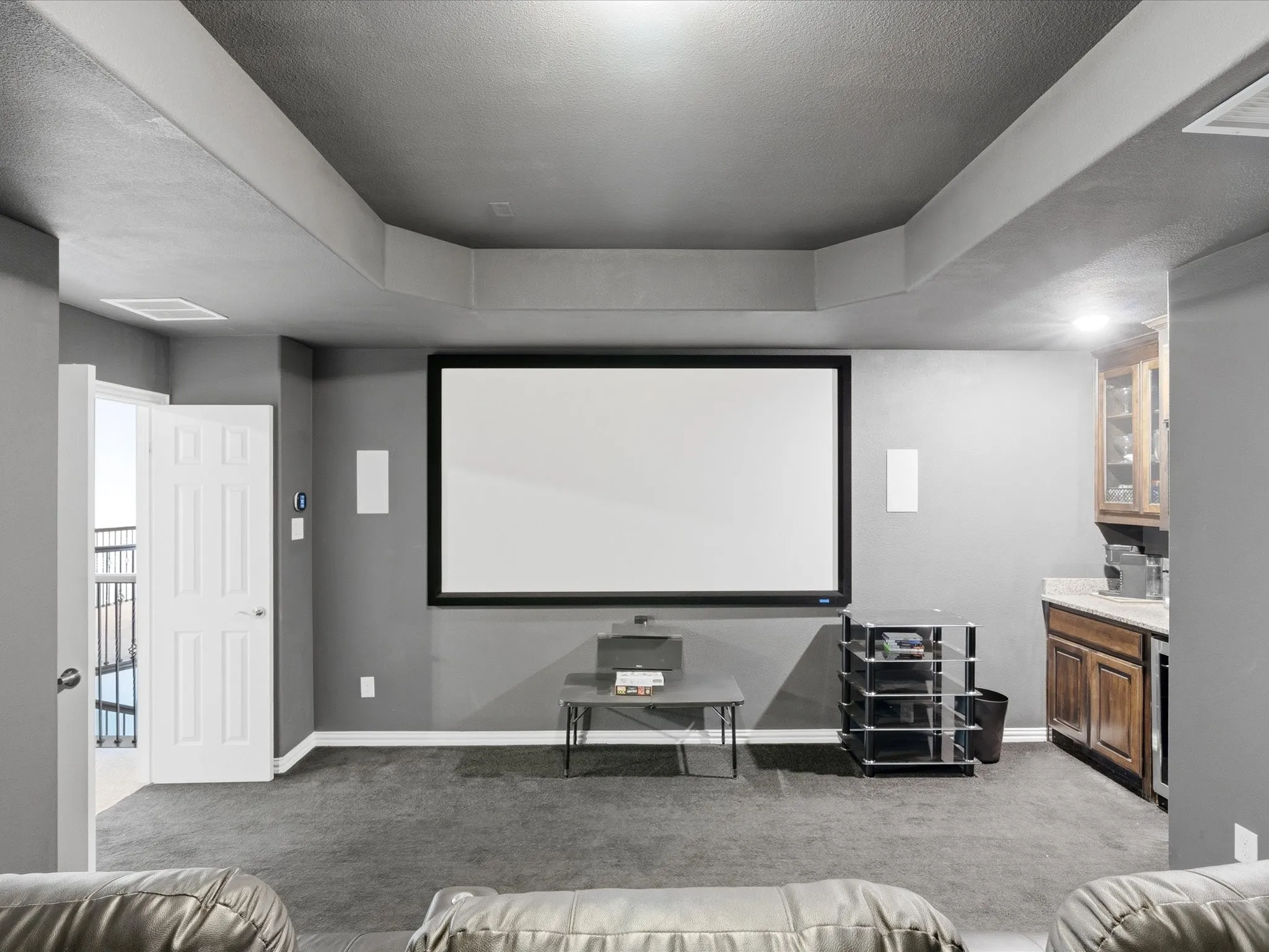Theater screen and equipment negotiable, kitchenette